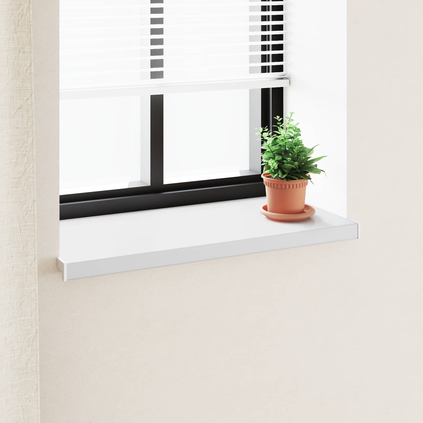 vidaXL Raamsokkel Wit 80 x 10 x 4,5 cm PVC gemengd met UPVC