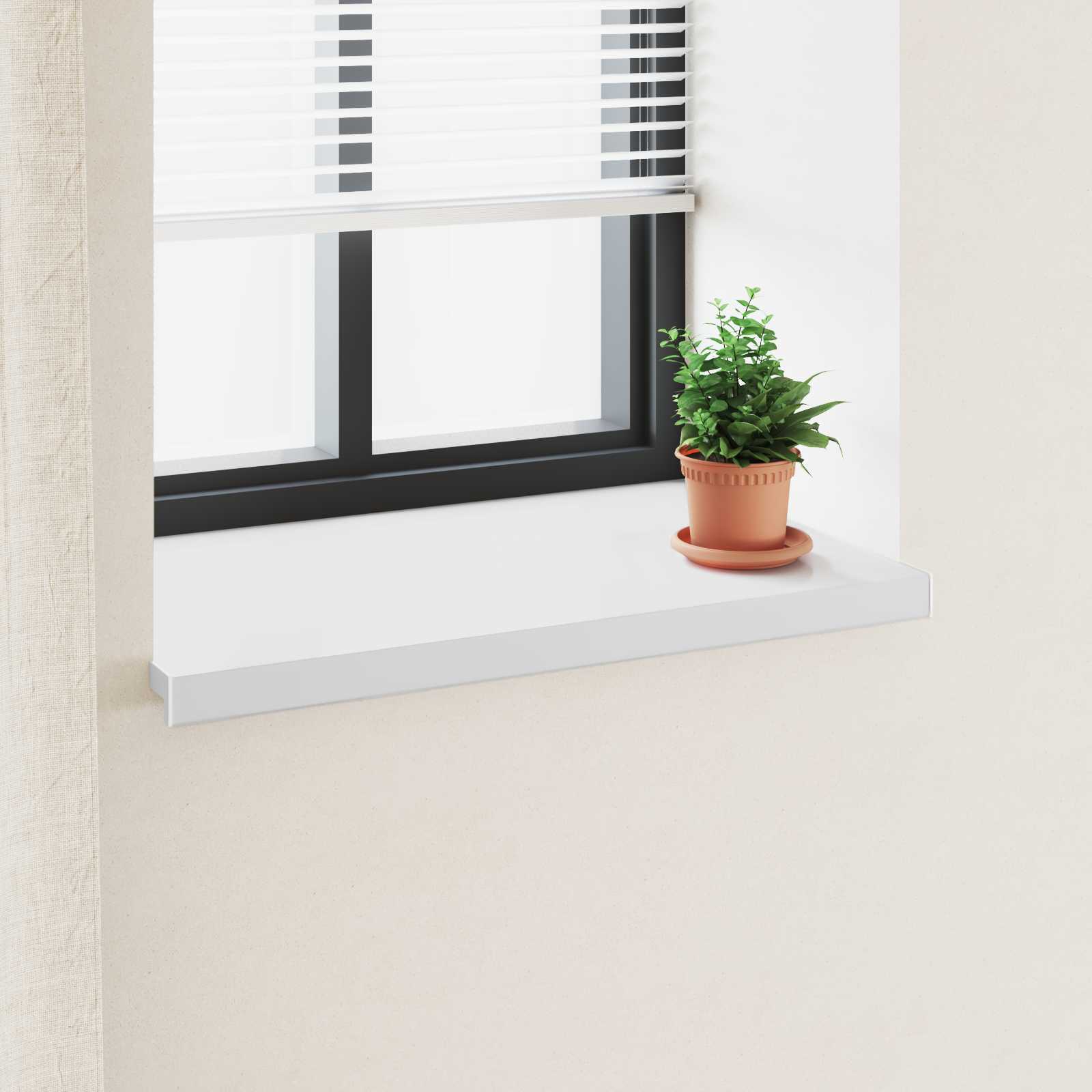 vidaXL Raamsokkel Wit 80 x 10 x 4,5 cm PVC gemengd met UPVC