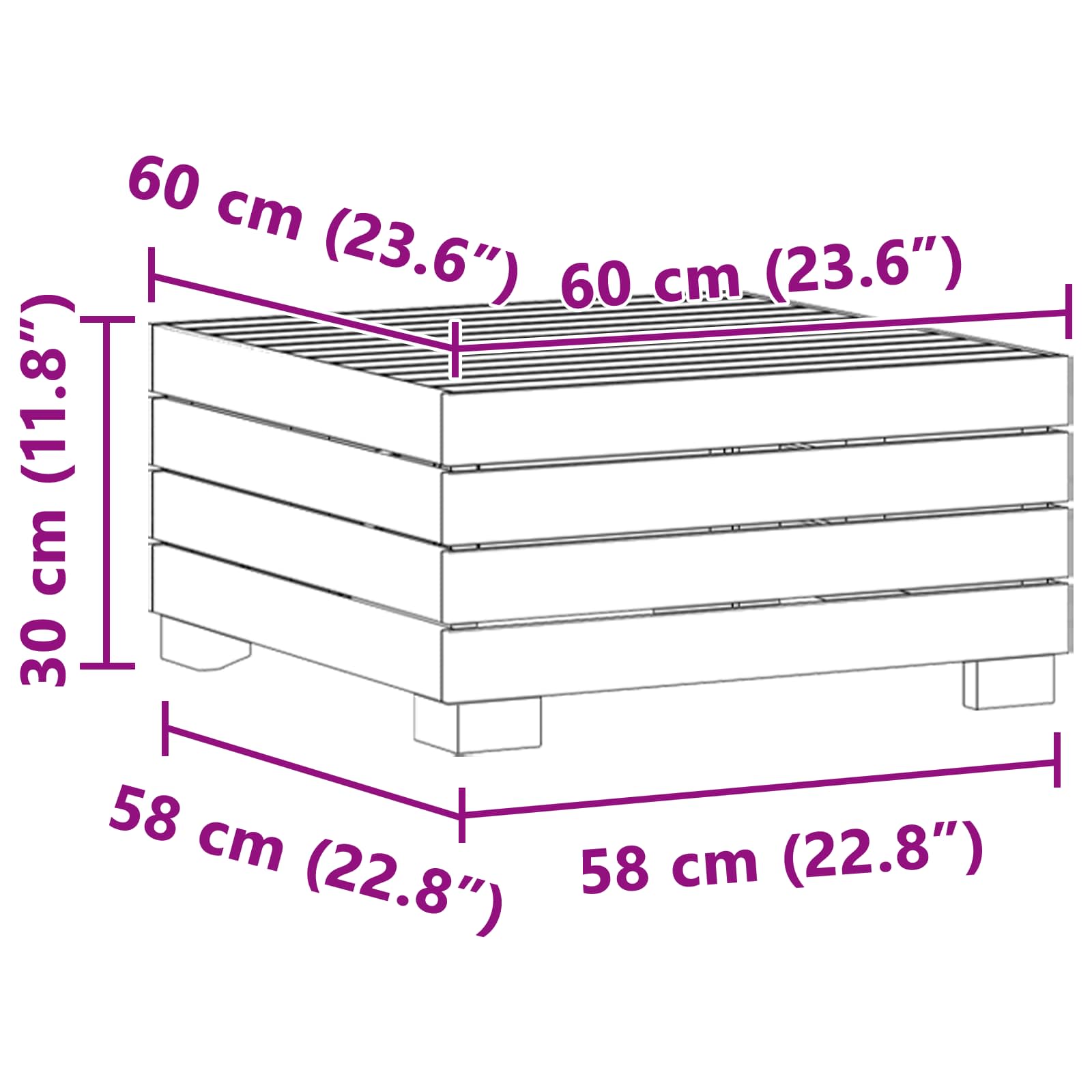 vidaXL 2-delige Tuin loungeset Massief Acaciahout Bruin