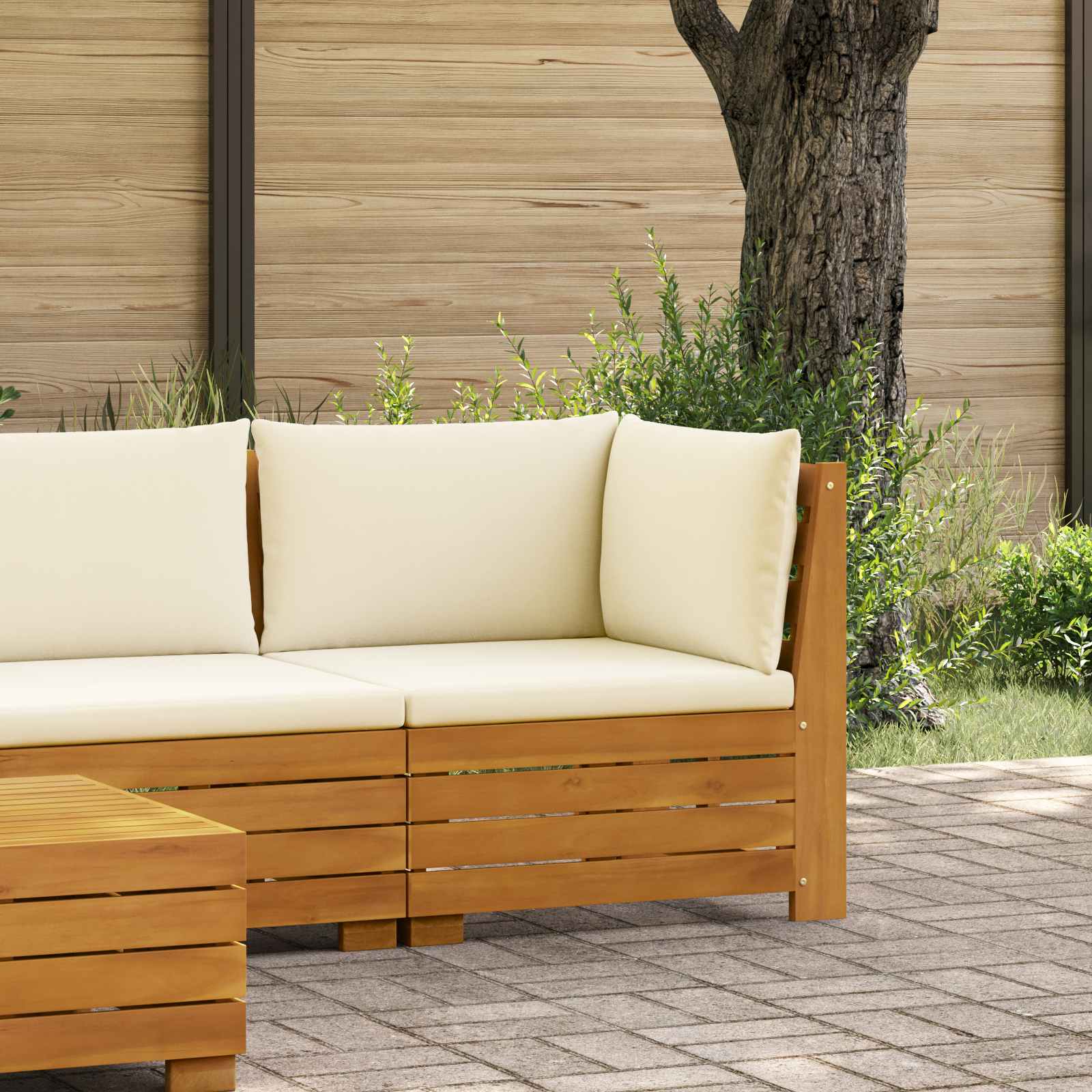 vidaXL 2-delige Tuin loungeset Massief Acaciahout Bruin