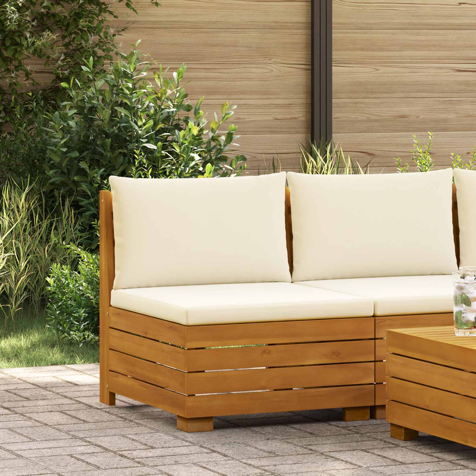 vidaXL 2-delige Tuin loungeset Massief Acaciahout Bruin