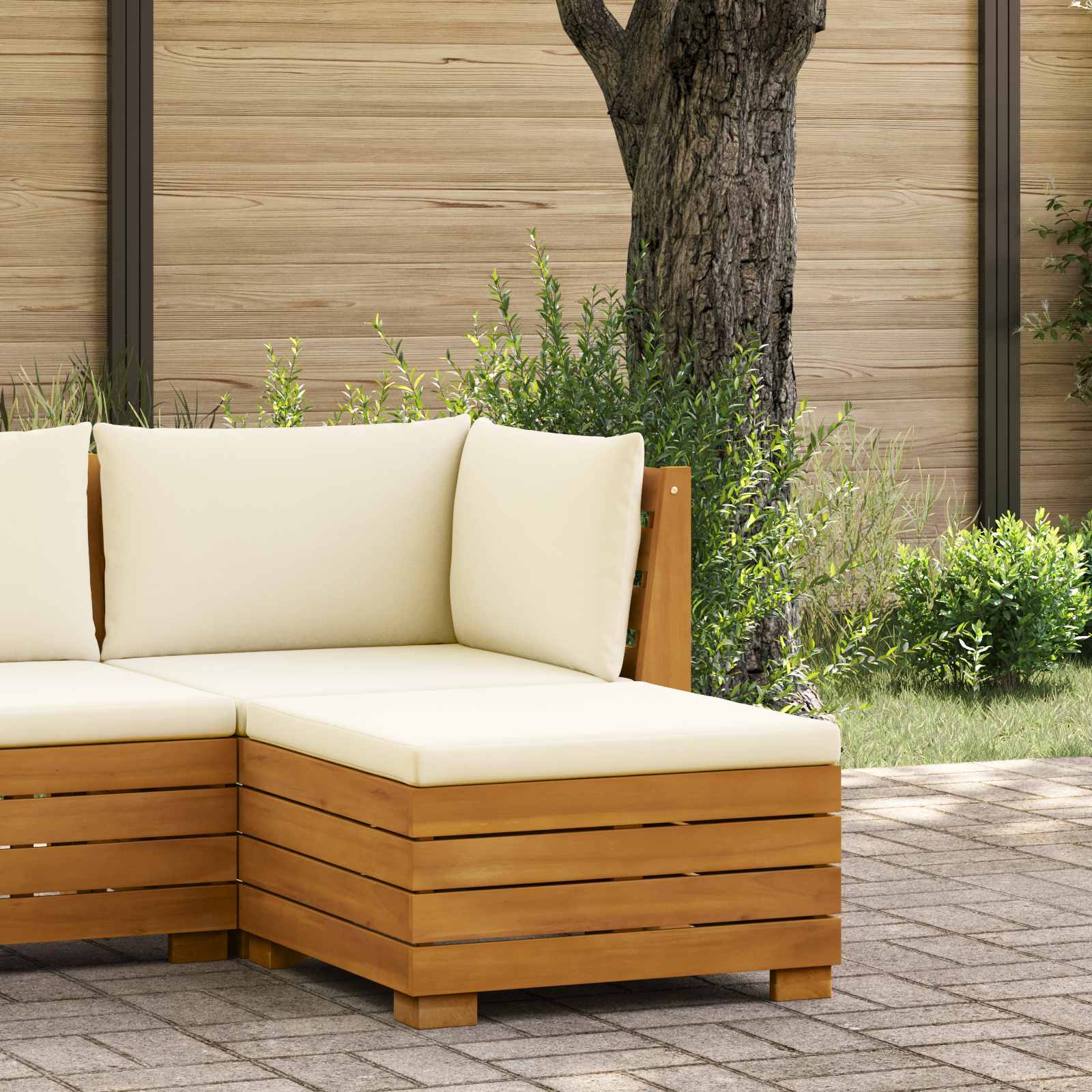 vidaXL 2-delige Tuin loungeset Massief Acaciahout Bruin