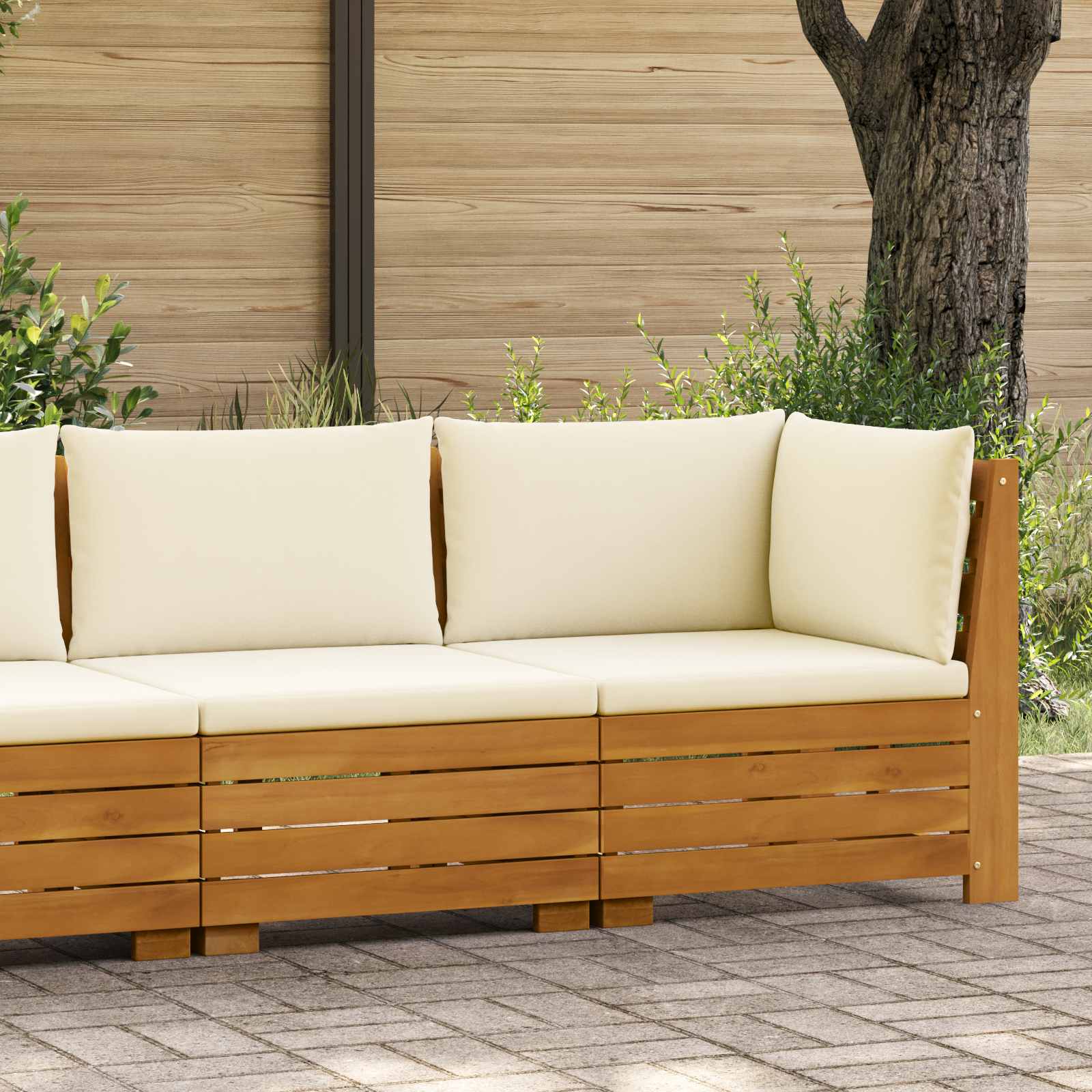 vidaXL 2-delige Tuin loungeset Massief Acaciahout Bruin
