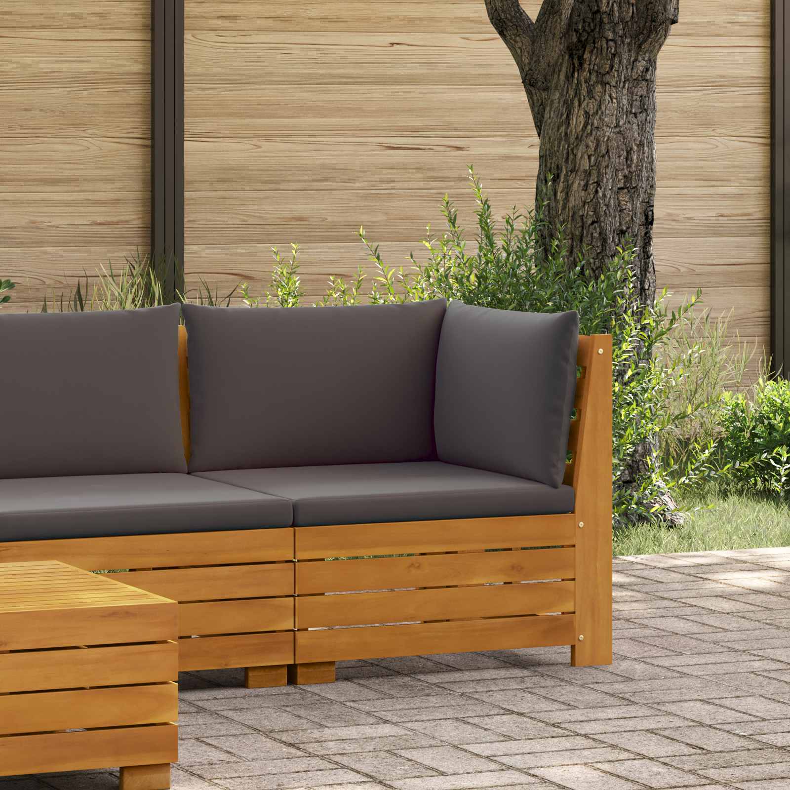 vidaXL 2-delige Tuin loungeset Massief Acaciahout Bruin