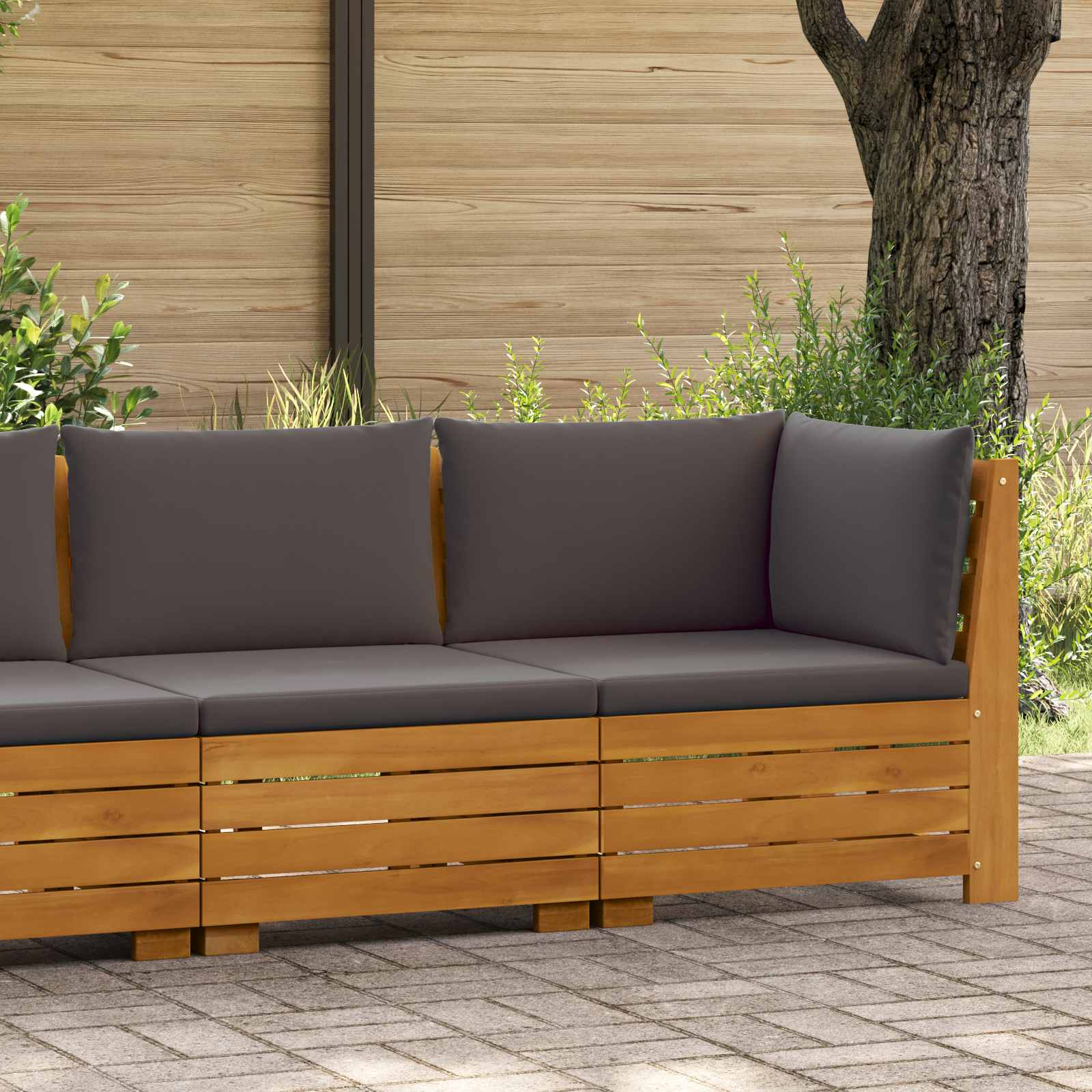 vidaXL 2-delige Tuin loungeset Massief Acaciahout Bruin