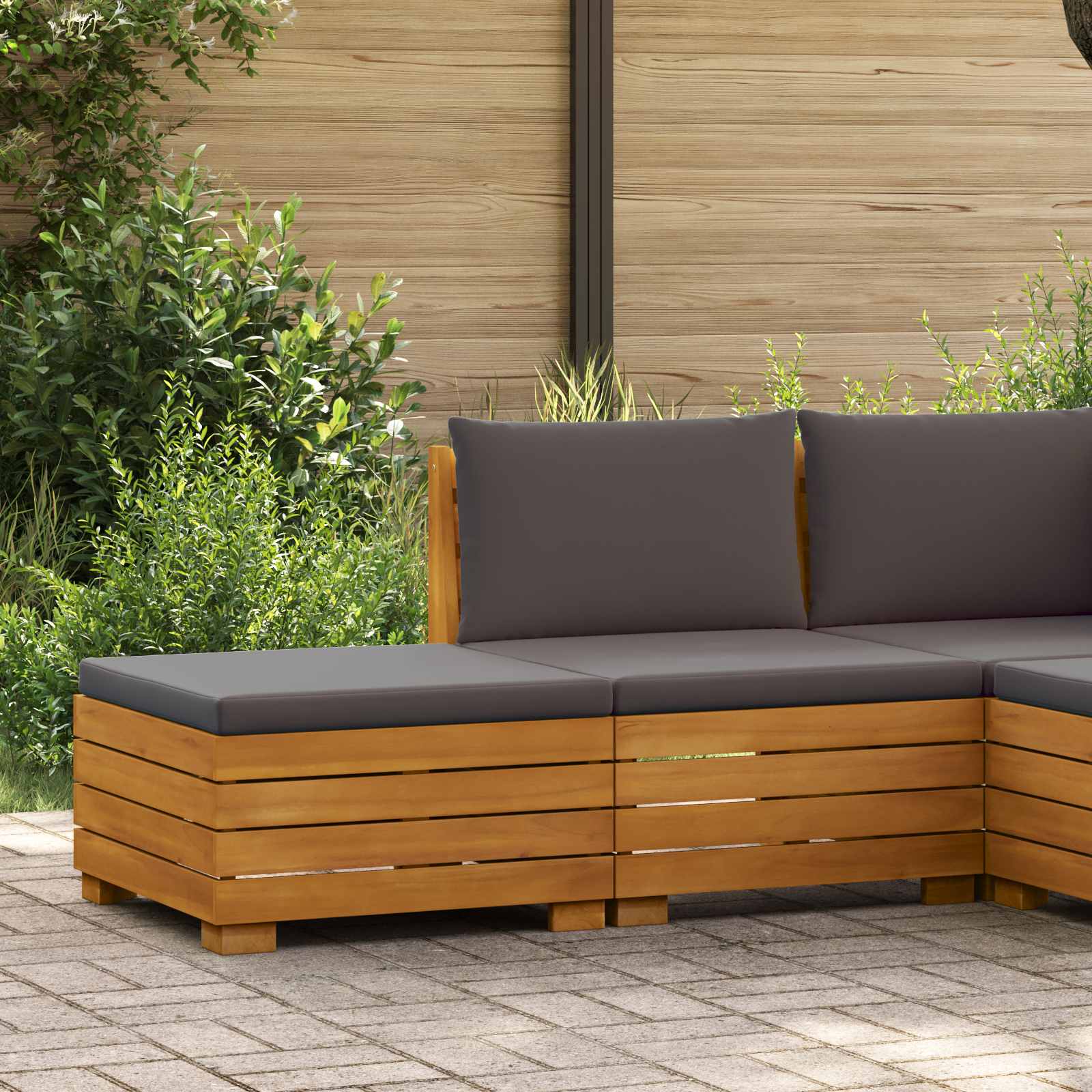 vidaXL 2-delige Tuin loungeset Massief Acaciahout Bruin