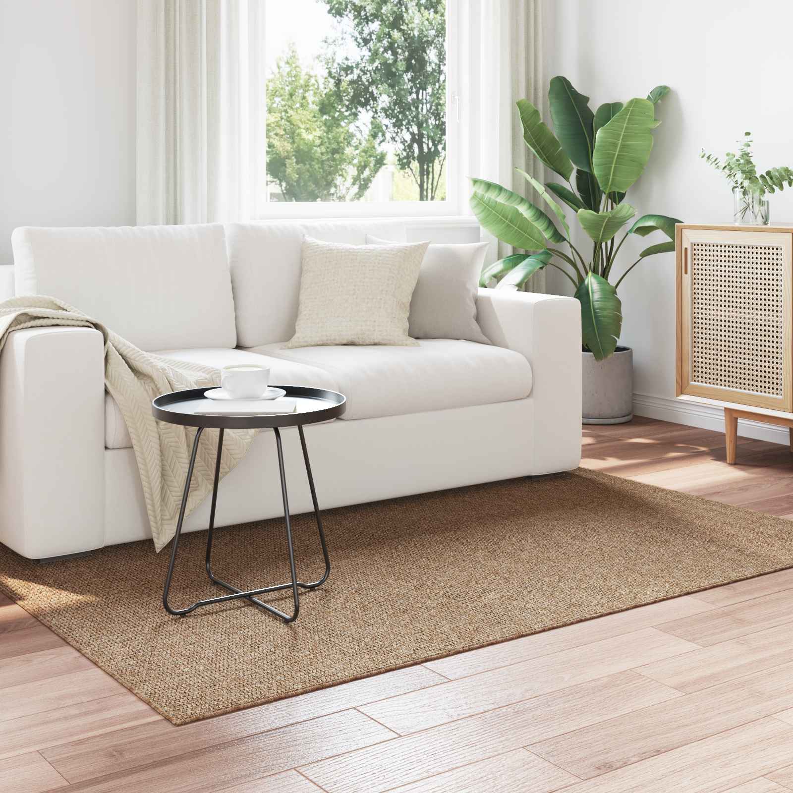 vidaXL Vloerkleden Rechthoekig Naturel 150 x 80 cm