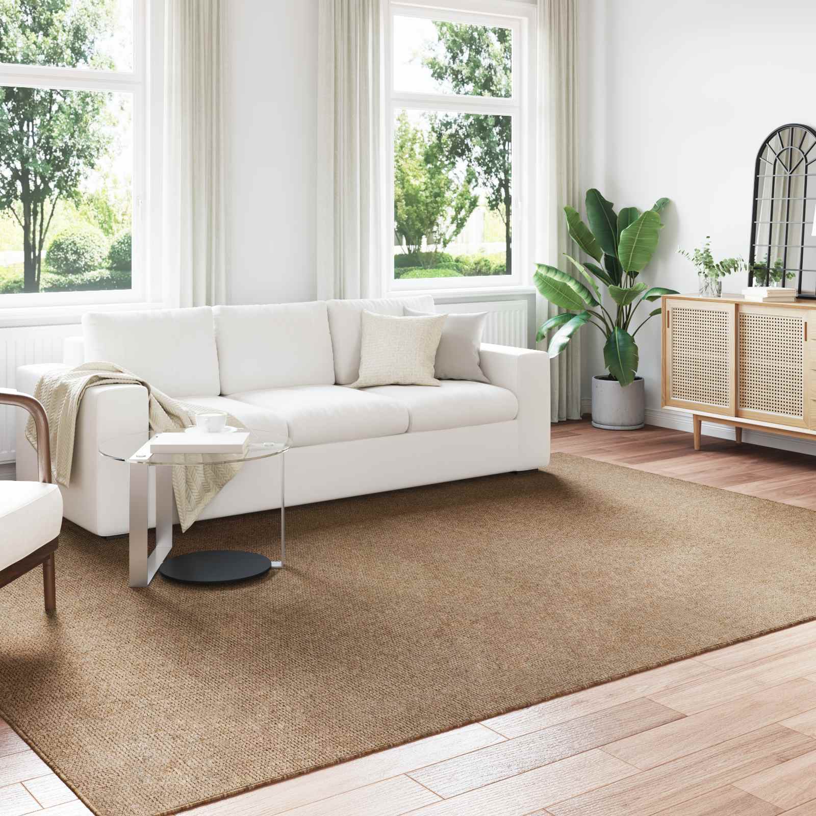 vidaXL Vloerkleden Rechthoekig Naturel 150 x 80 cm
