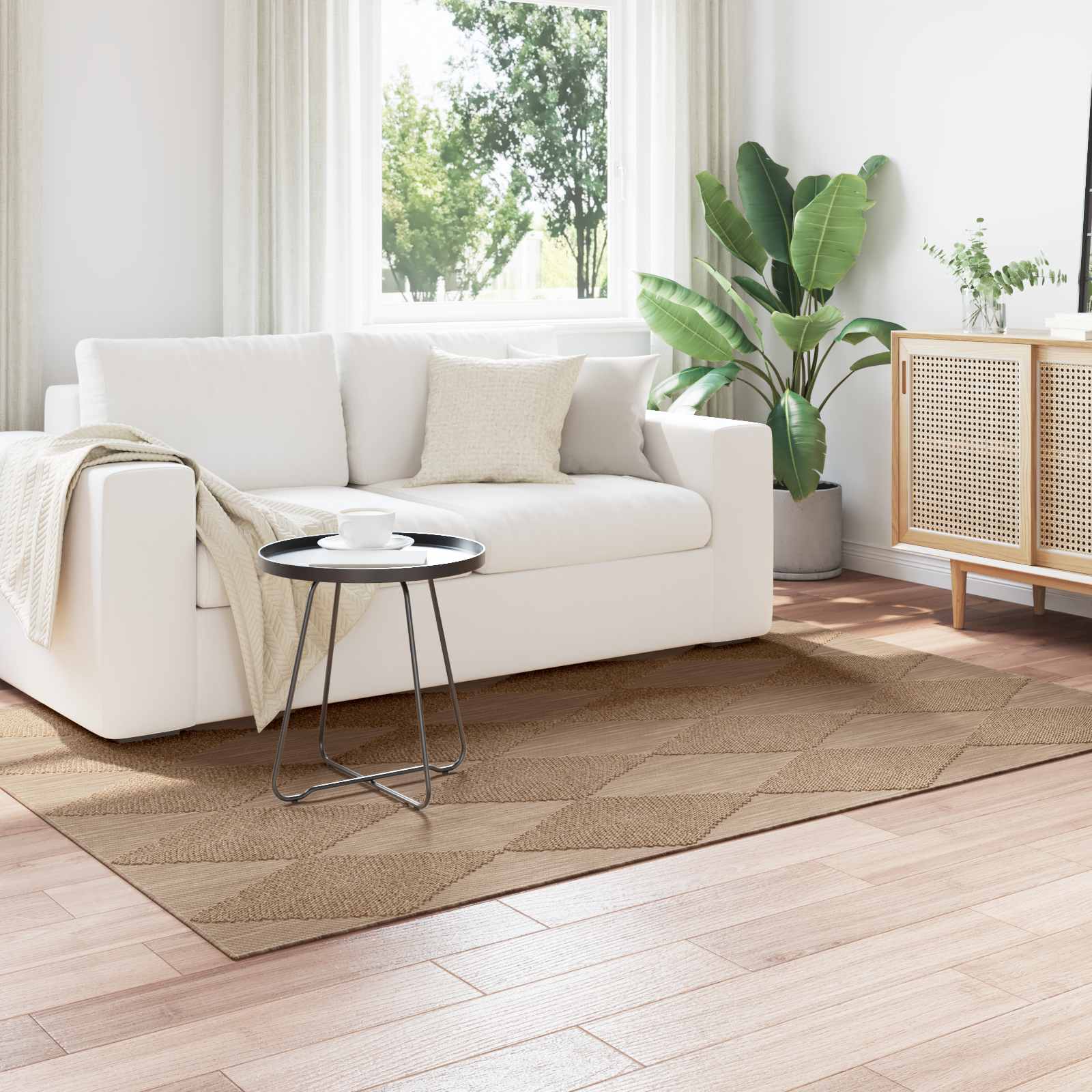 vidaXL Vloerkleden Rechthoekig Naturel 150 x 80 cm
