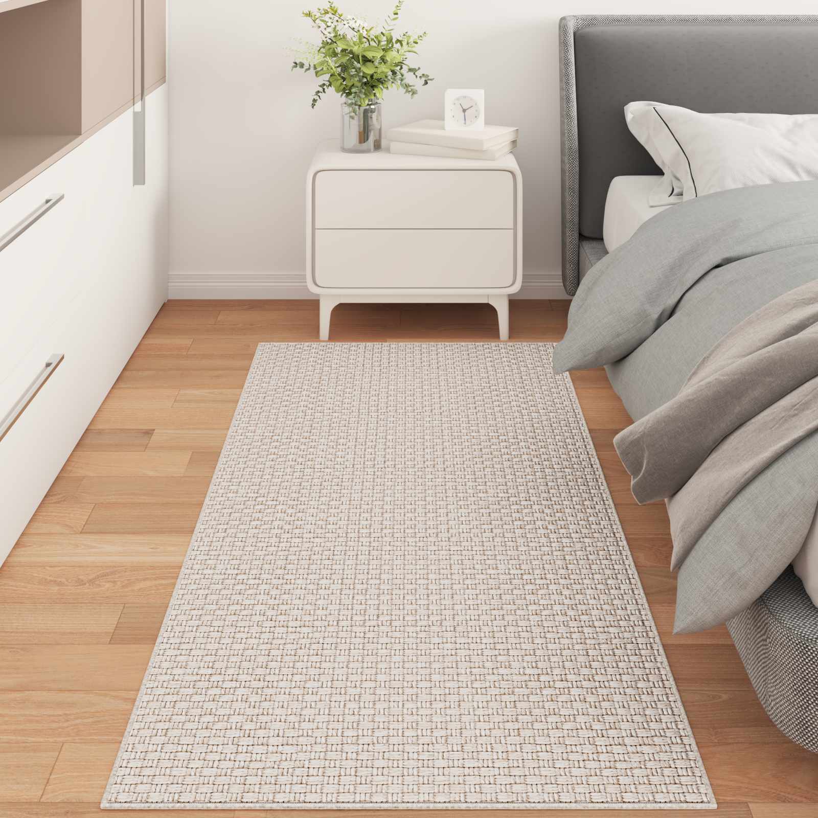 vidaXL Vloerkleden Rechthoekig Crème 150 x 80 cm