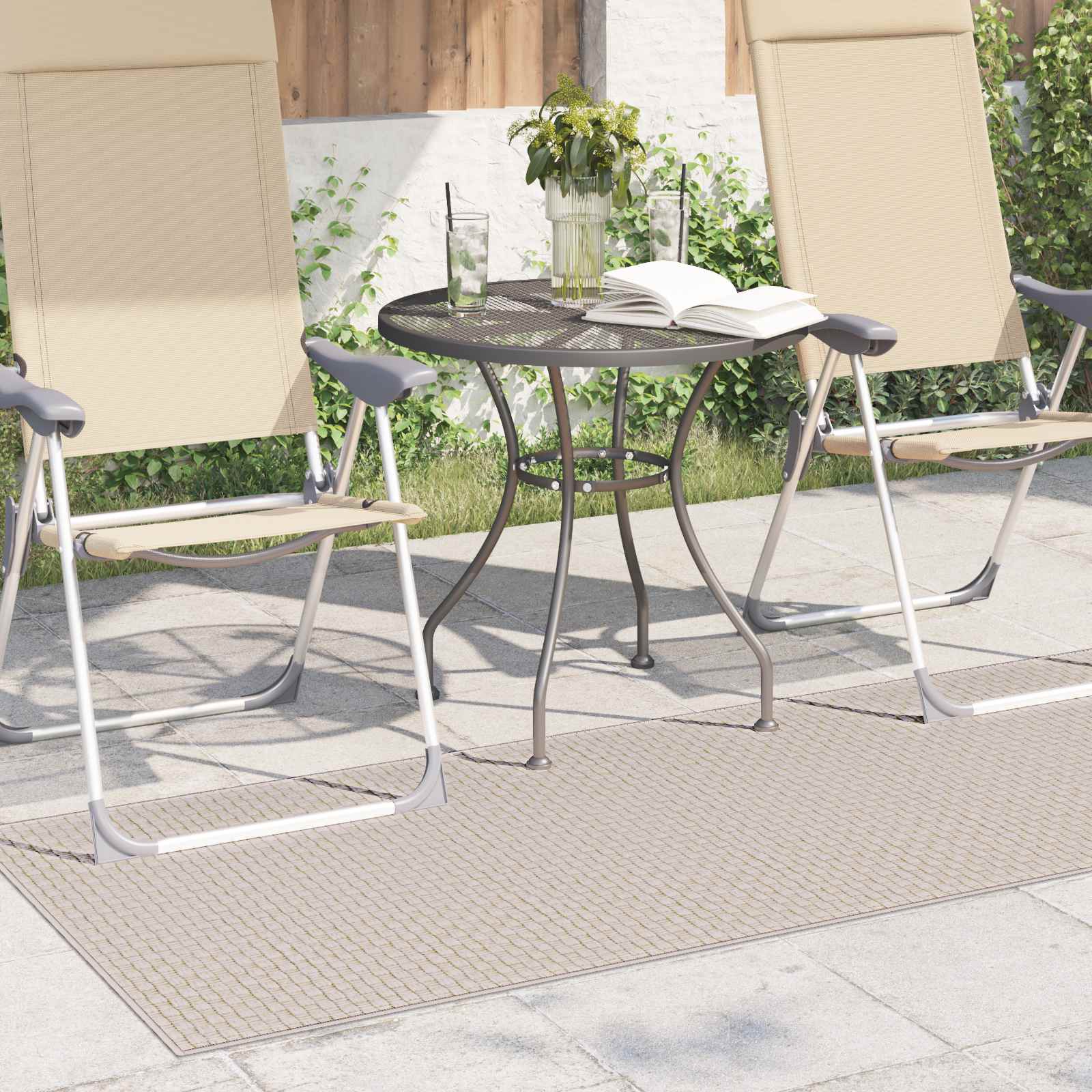 vidaXL Vloerkleden Rechthoekig Crème 150 x 80 cm