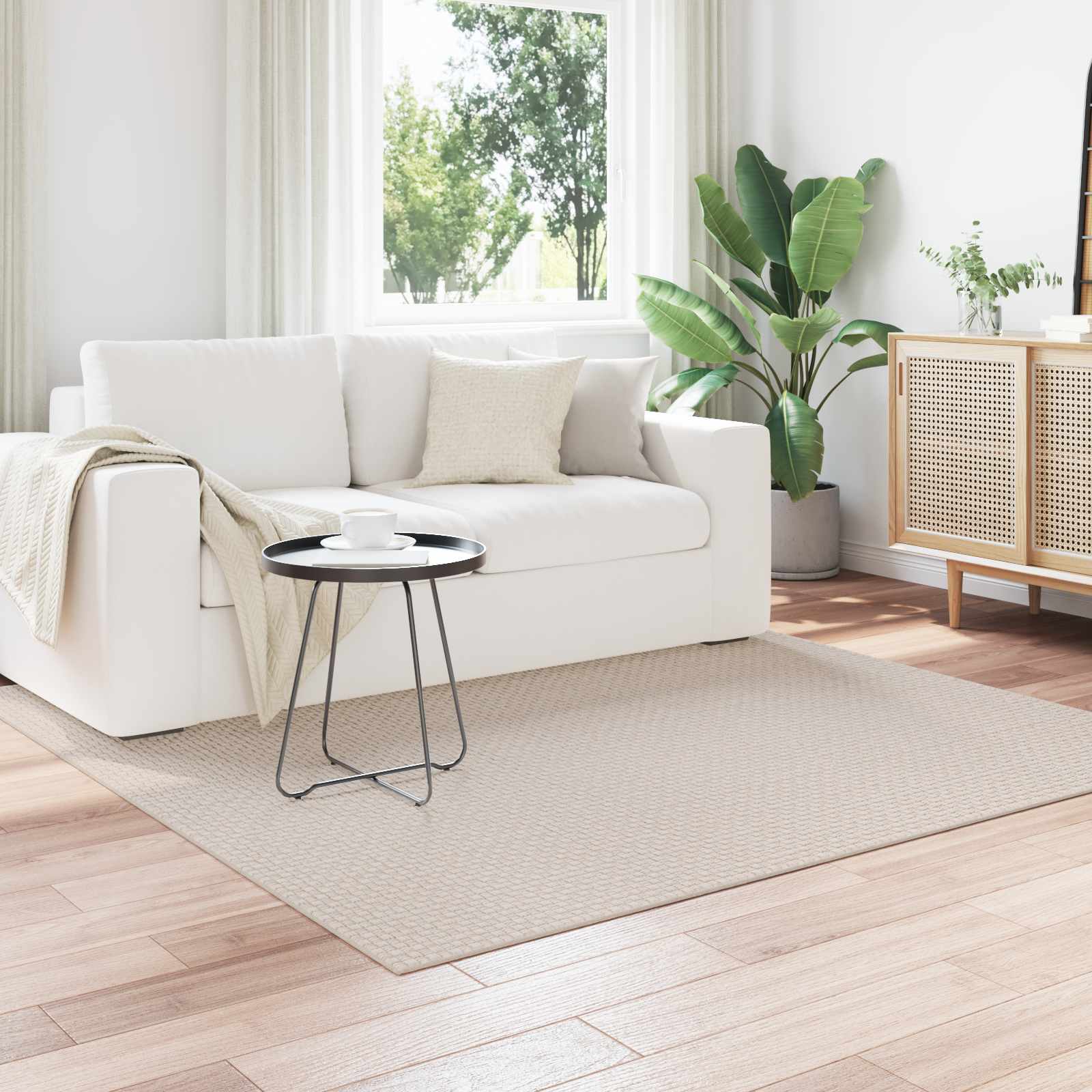 vidaXL Vloerkleden Rechthoekig Crème 150 x 80 cm