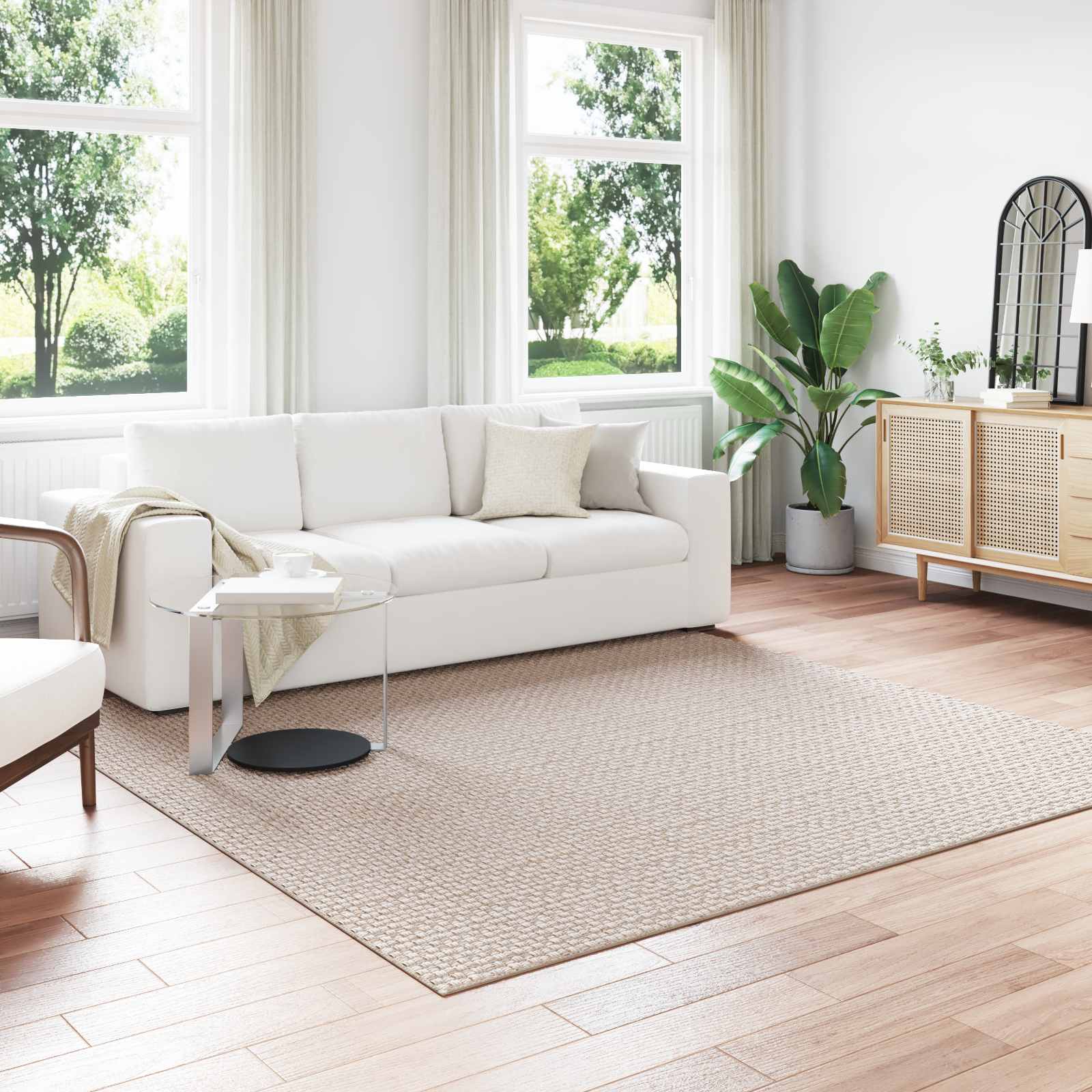 vidaXL Vloerkleden Rechthoekig Crème 150 x 80 cm
