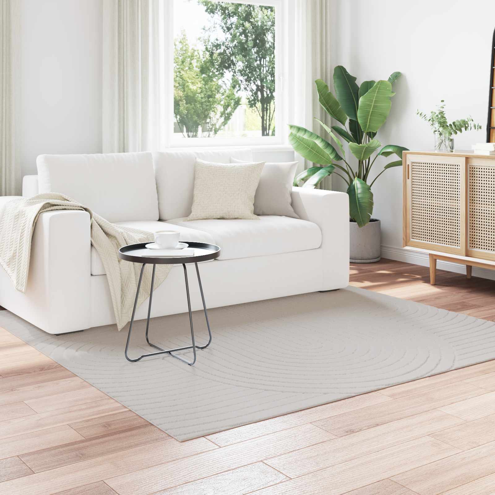 vidaXL Vloerkleden Rechthoekig Crème 150 x 80 cm