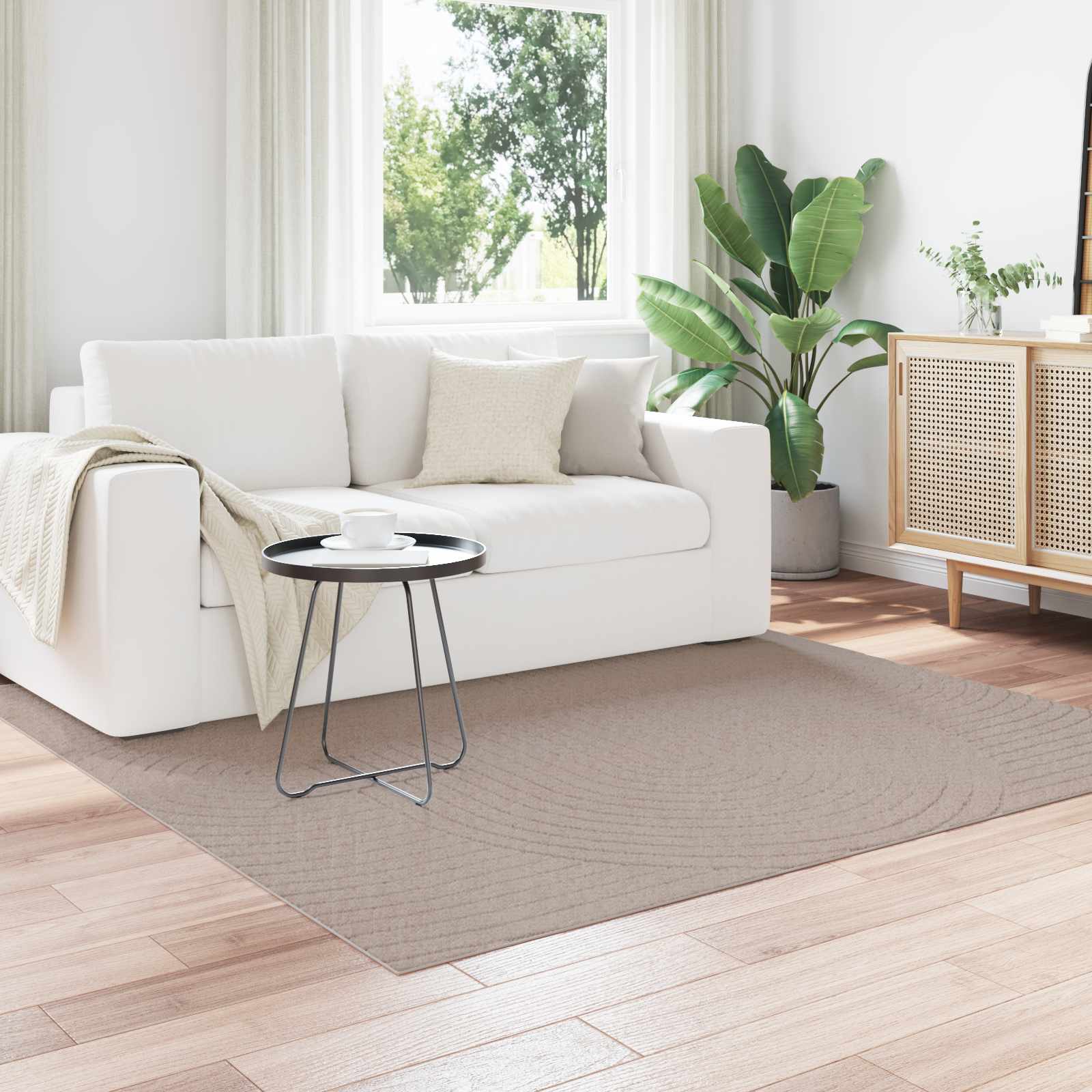 vidaXL Vloerkleden Rechthoekig Crème 150 x 80 cm