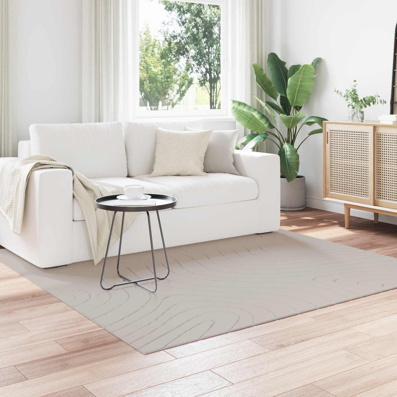 vidaXL Vloerkleden Rechthoekig Crème 150 x 80 cm