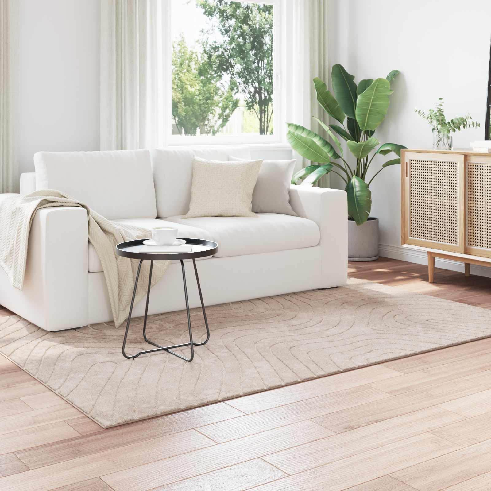 vidaXL Vloerkleden Rechthoekig Crème 150 x 80 cm