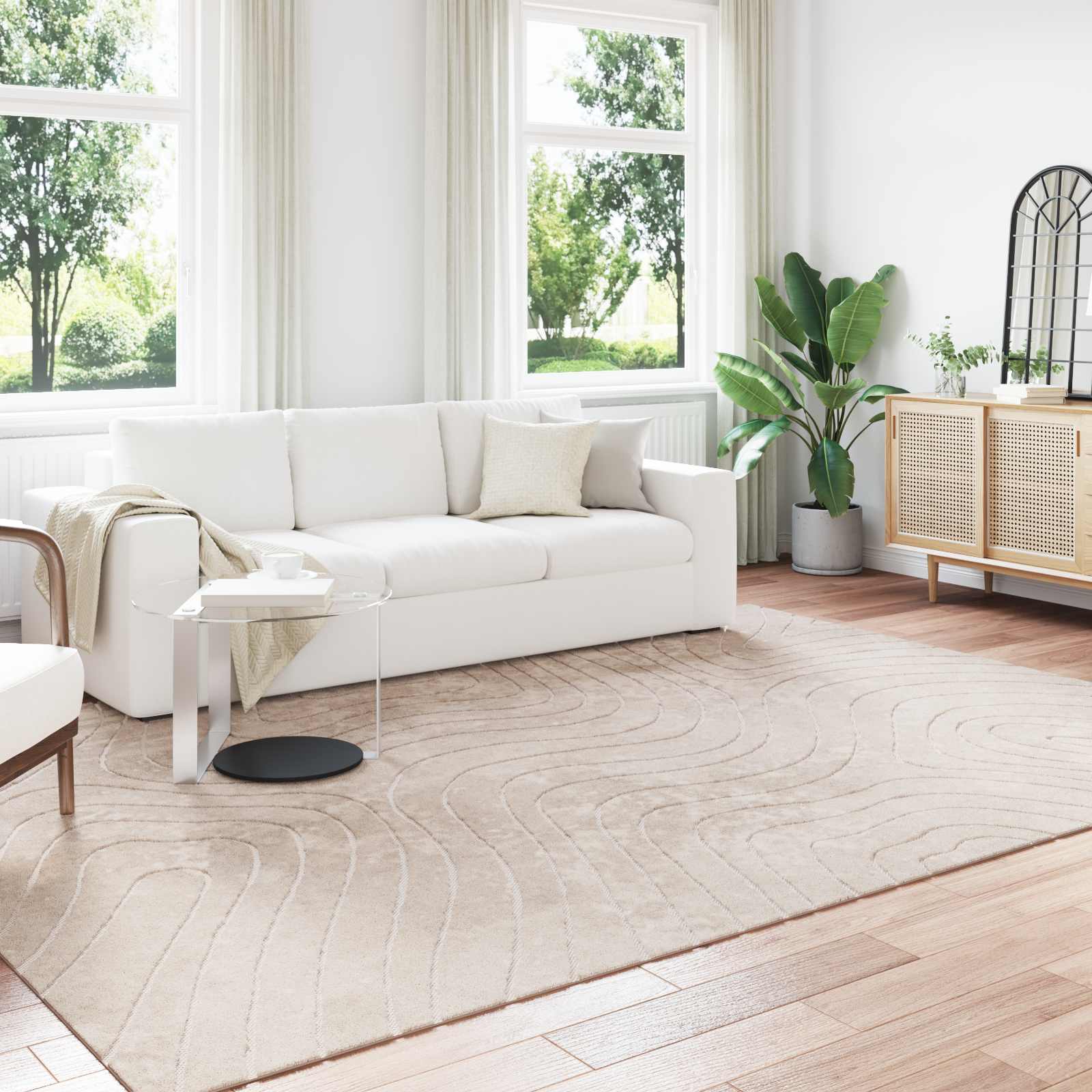 vidaXL Vloerkleden Rechthoekig Crème 150 x 80 cm