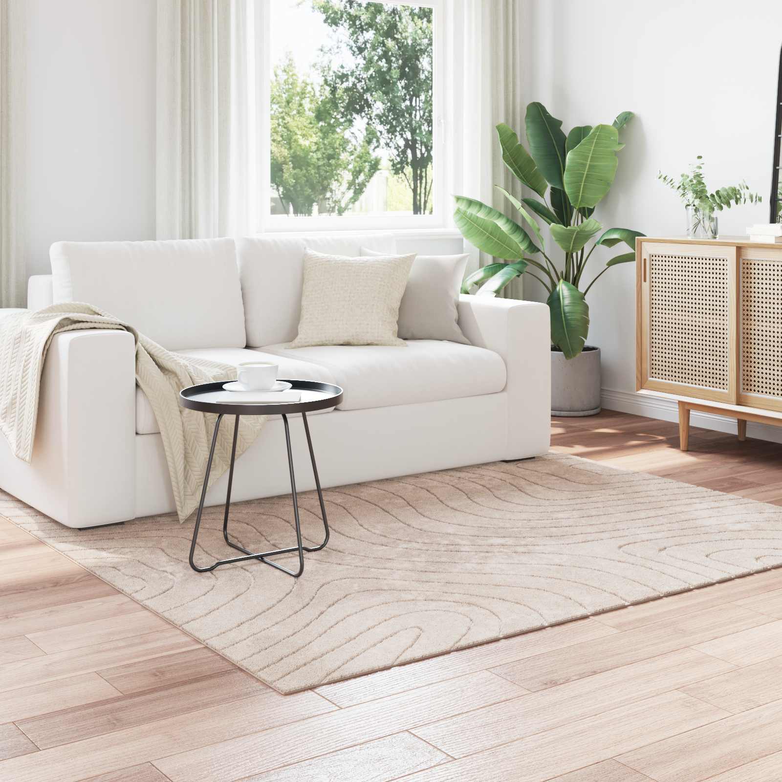vidaXL Vloerkleden Rechthoekig Crème 150 x 80 cm