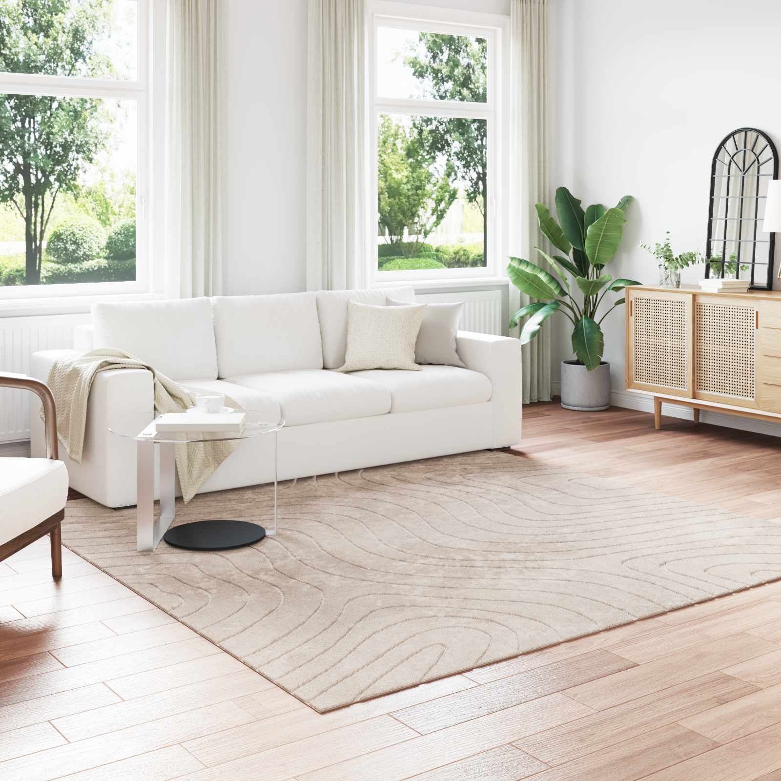 vidaXL Vloerkleden Rechthoekig Crème 150 x 80 cm