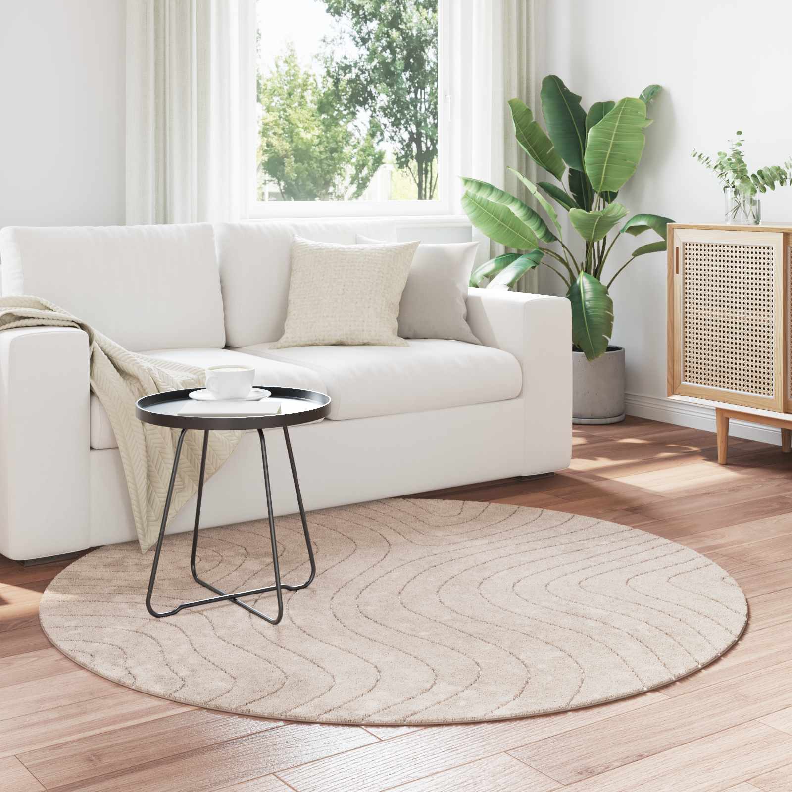 vidaXL Vloerkleden Rechthoekig Crème 150 x 80 cm