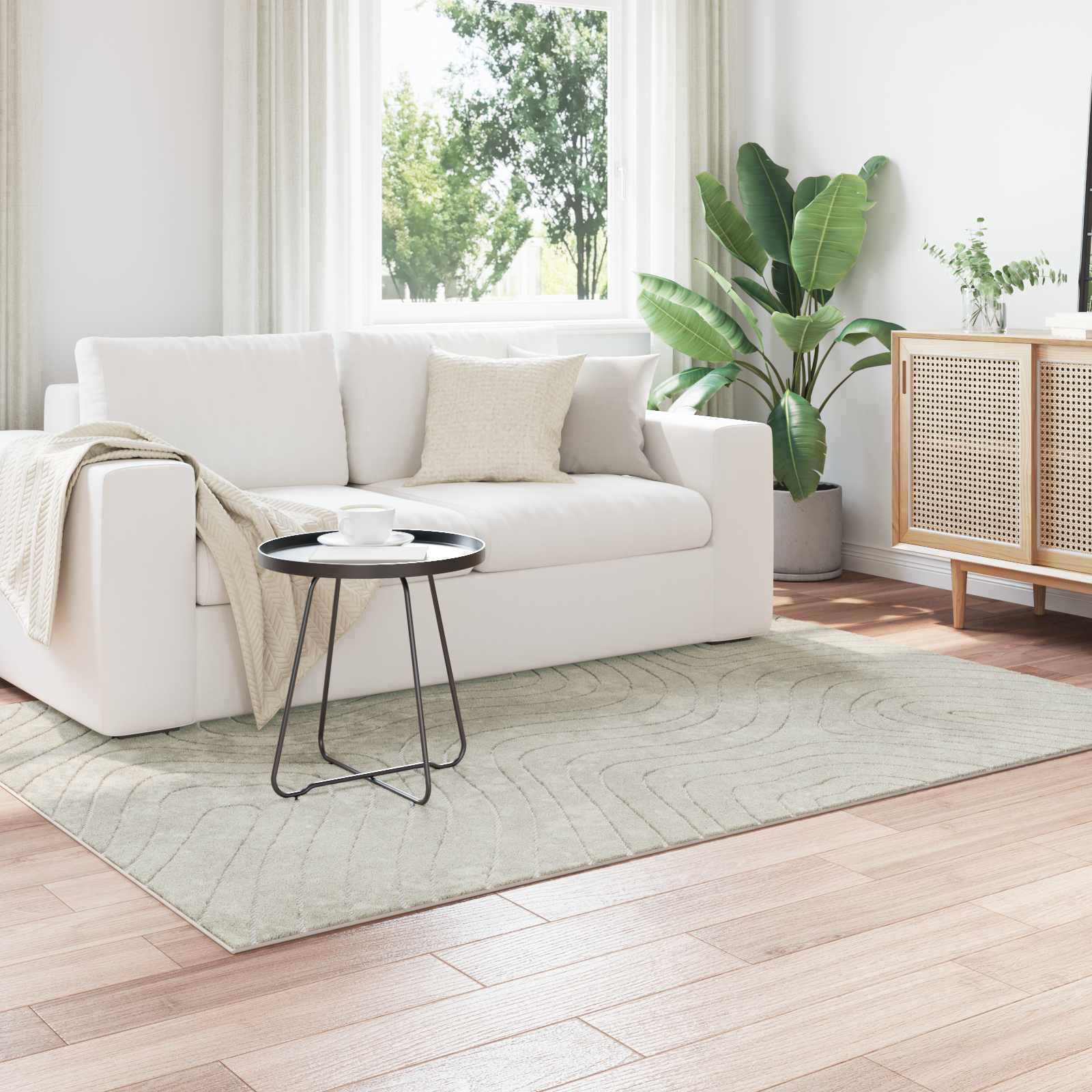 vidaXL Vloerkleden Rechthoekig Crème 150 x 80 cm