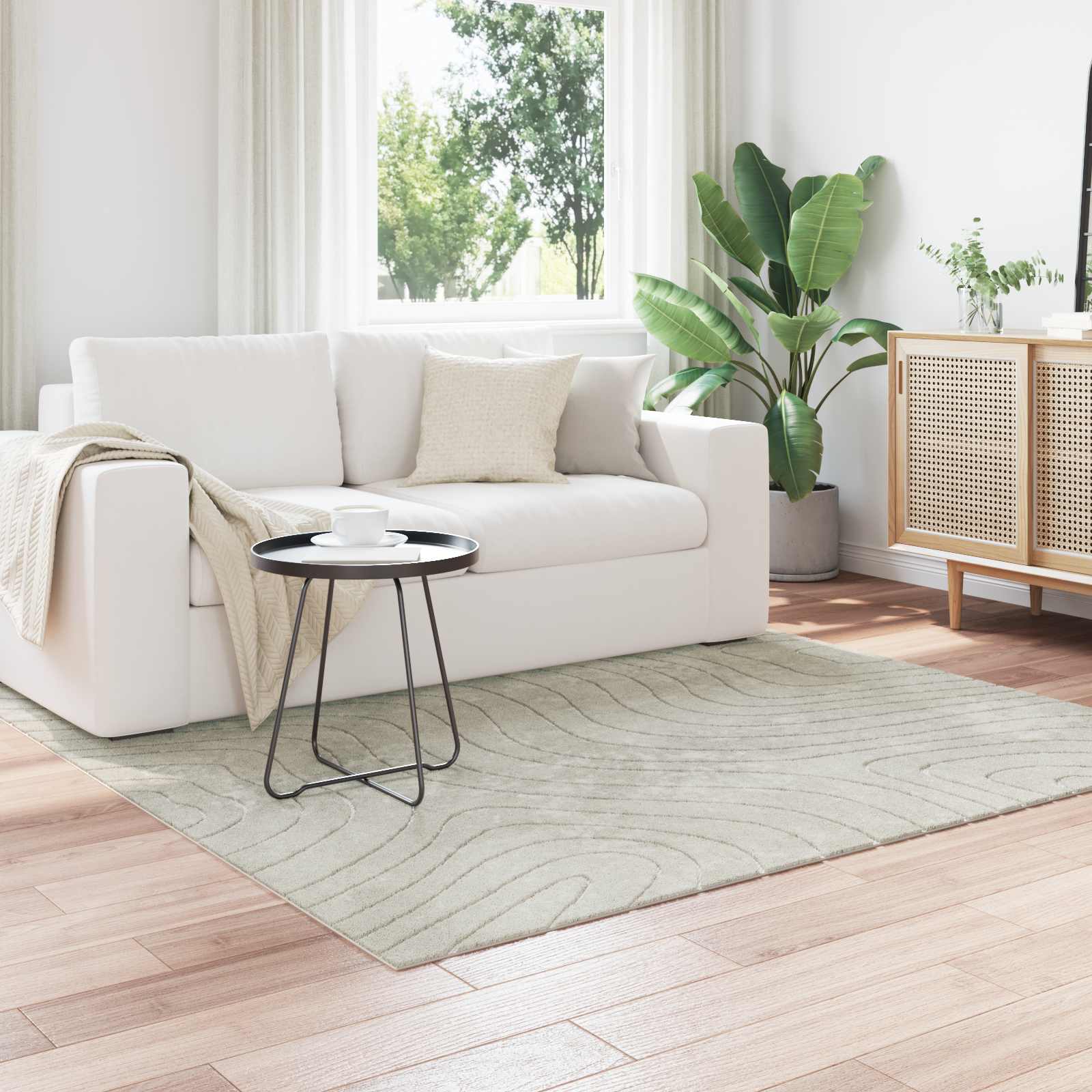 vidaXL Vloerkleden Rechthoekig Crème 150 x 80 cm
