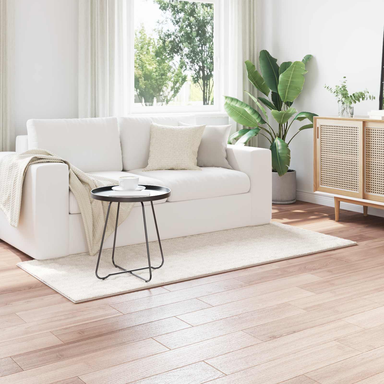 vidaXL Vloerkleden Rechthoekig Crème 150 x 80 cm