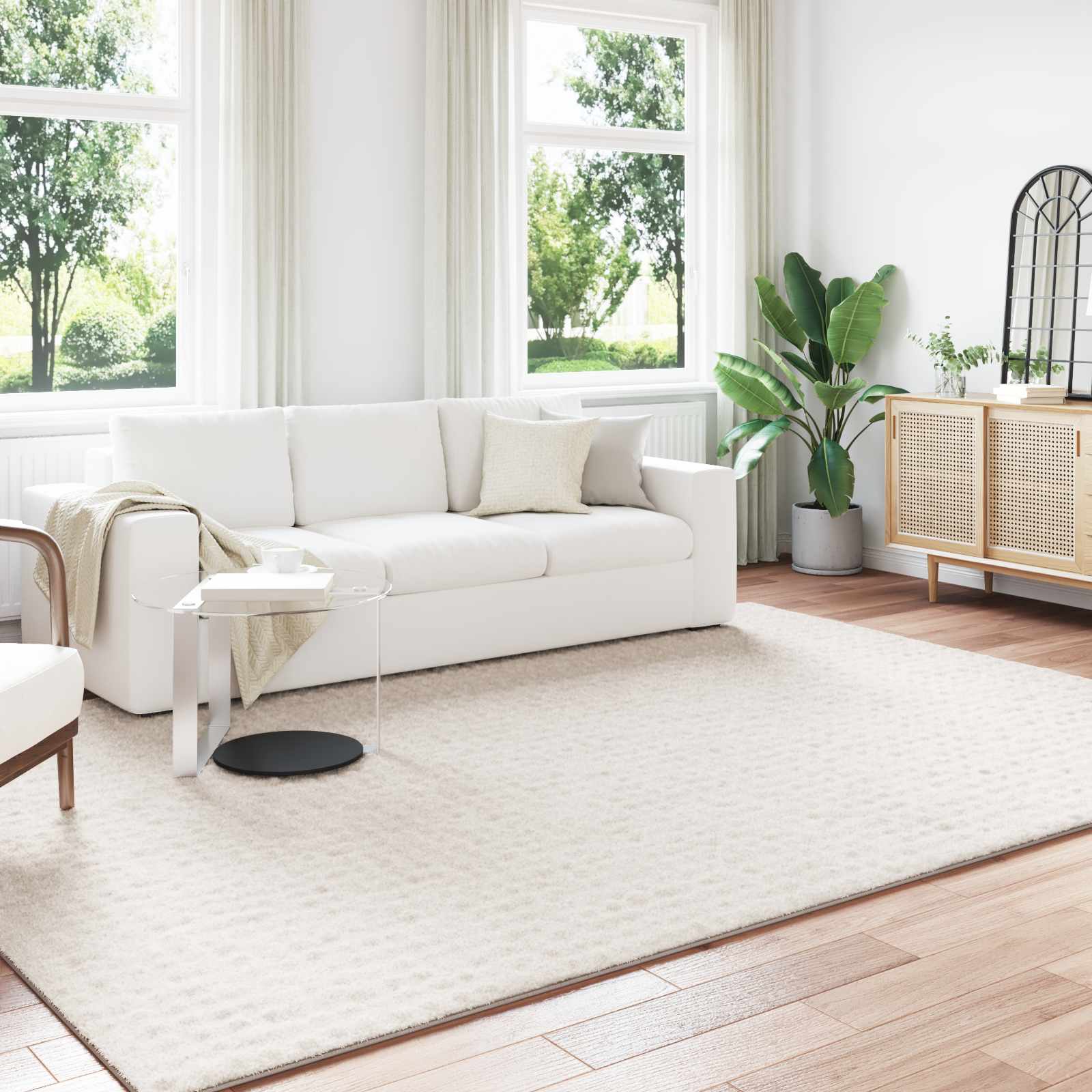 vidaXL Vloerkleden Rechthoekig Crème 150 x 80 cm