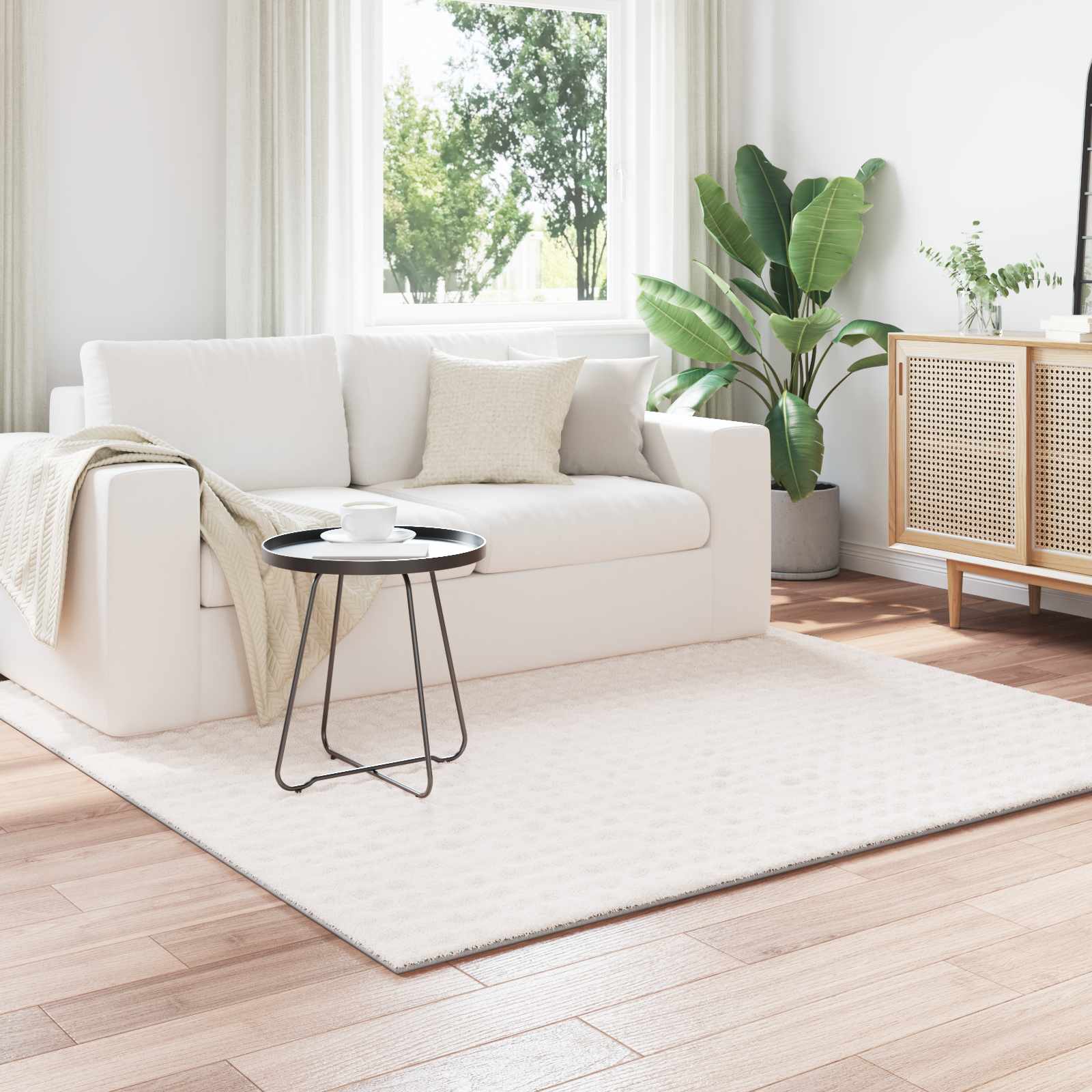 vidaXL Vloerkleden Rechthoekig Crème 150 x 80 cm