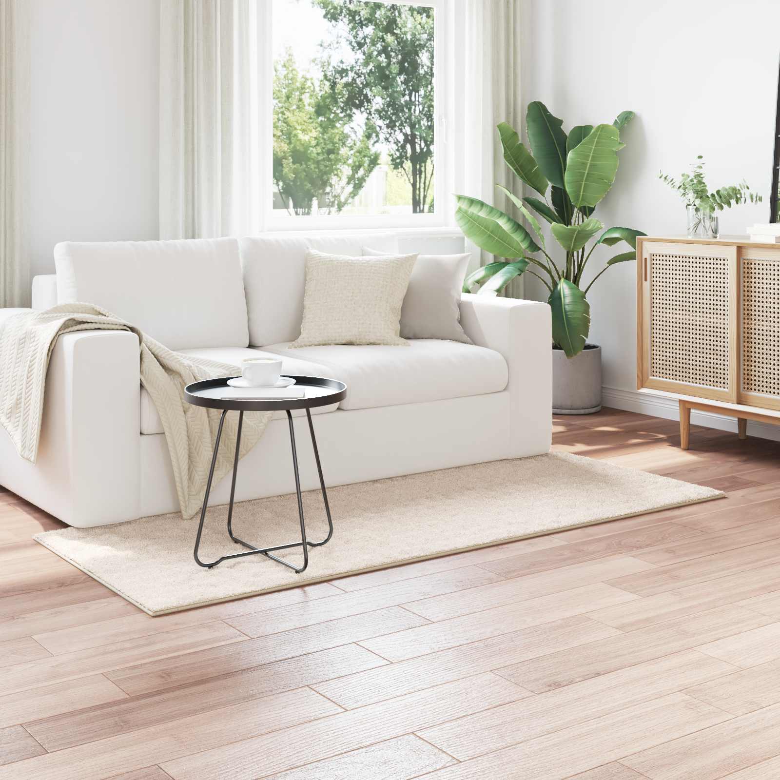 vidaXL Vloerkleden Rechthoekig Crème 150 x 80 cm