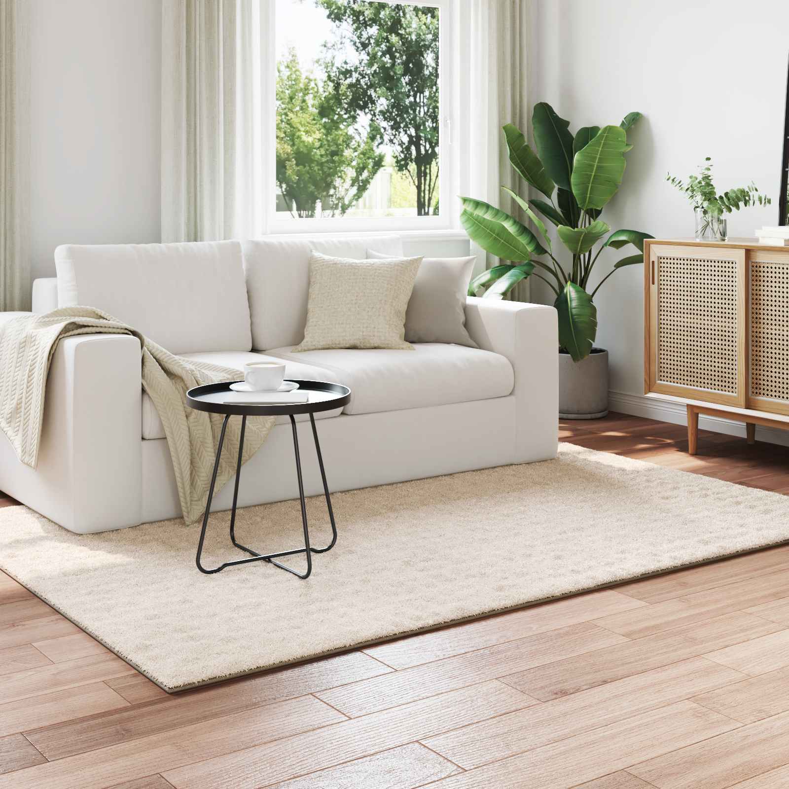 vidaXL Vloerkleden Rechthoekig Crème 150 x 80 cm