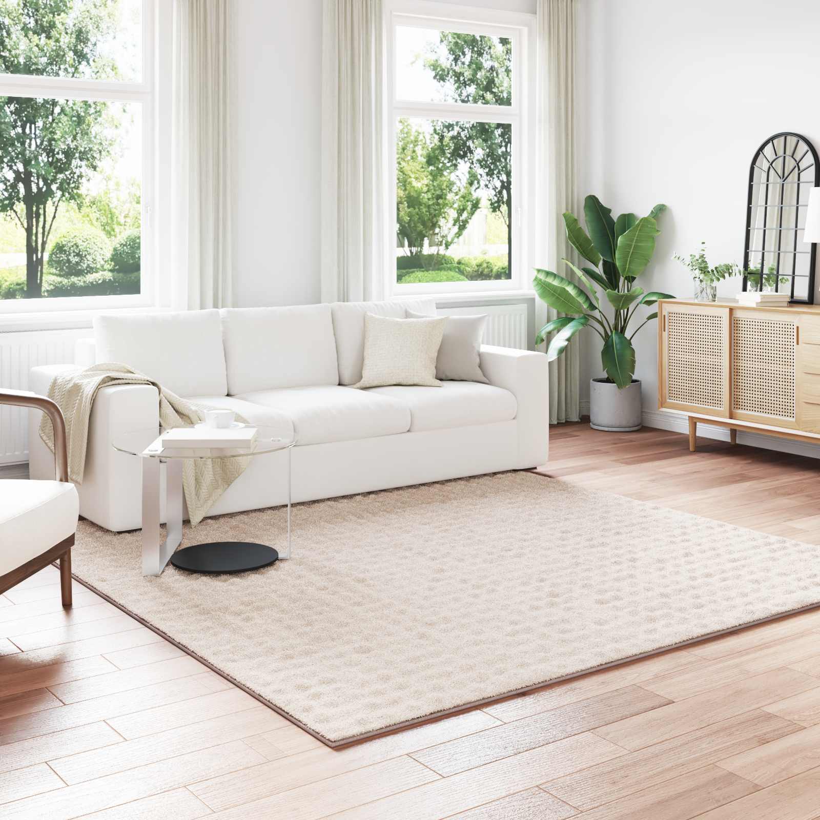 vidaXL Vloerkleden Rechthoekig Crème 150 x 80 cm