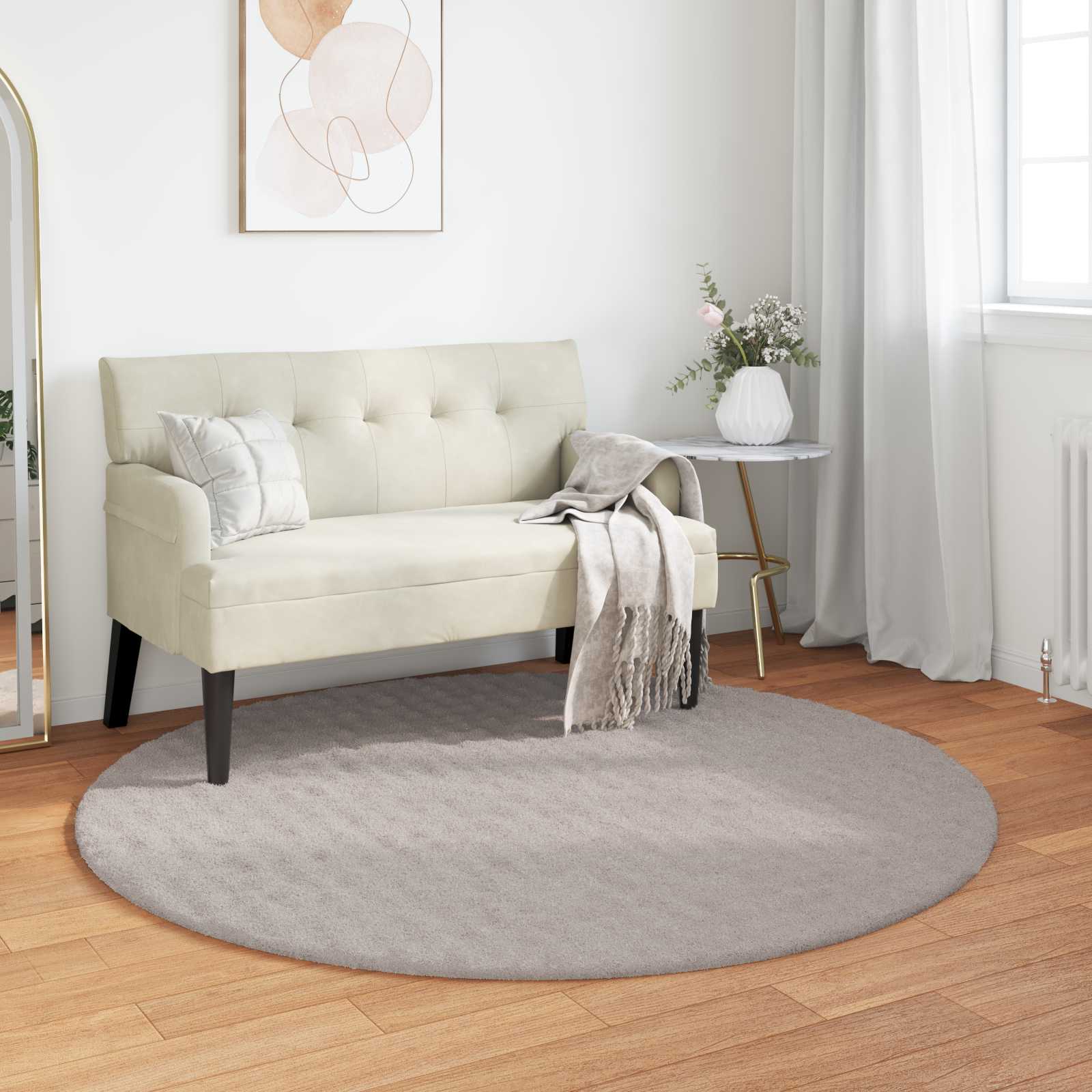 vidaXL Vloerkleden Rechthoekig Crème 150 x 80 cm