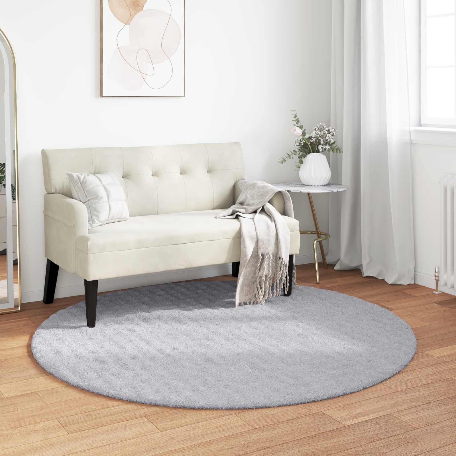 vidaXL Vloerkleden Rechthoekig Crème 150 x 80 cm