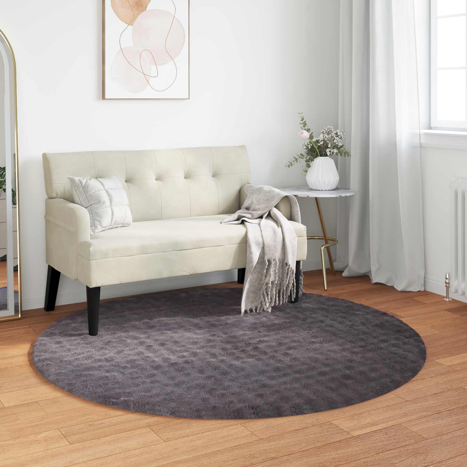 vidaXL Vloerkleden Rechthoekig Crème 150 x 80 cm