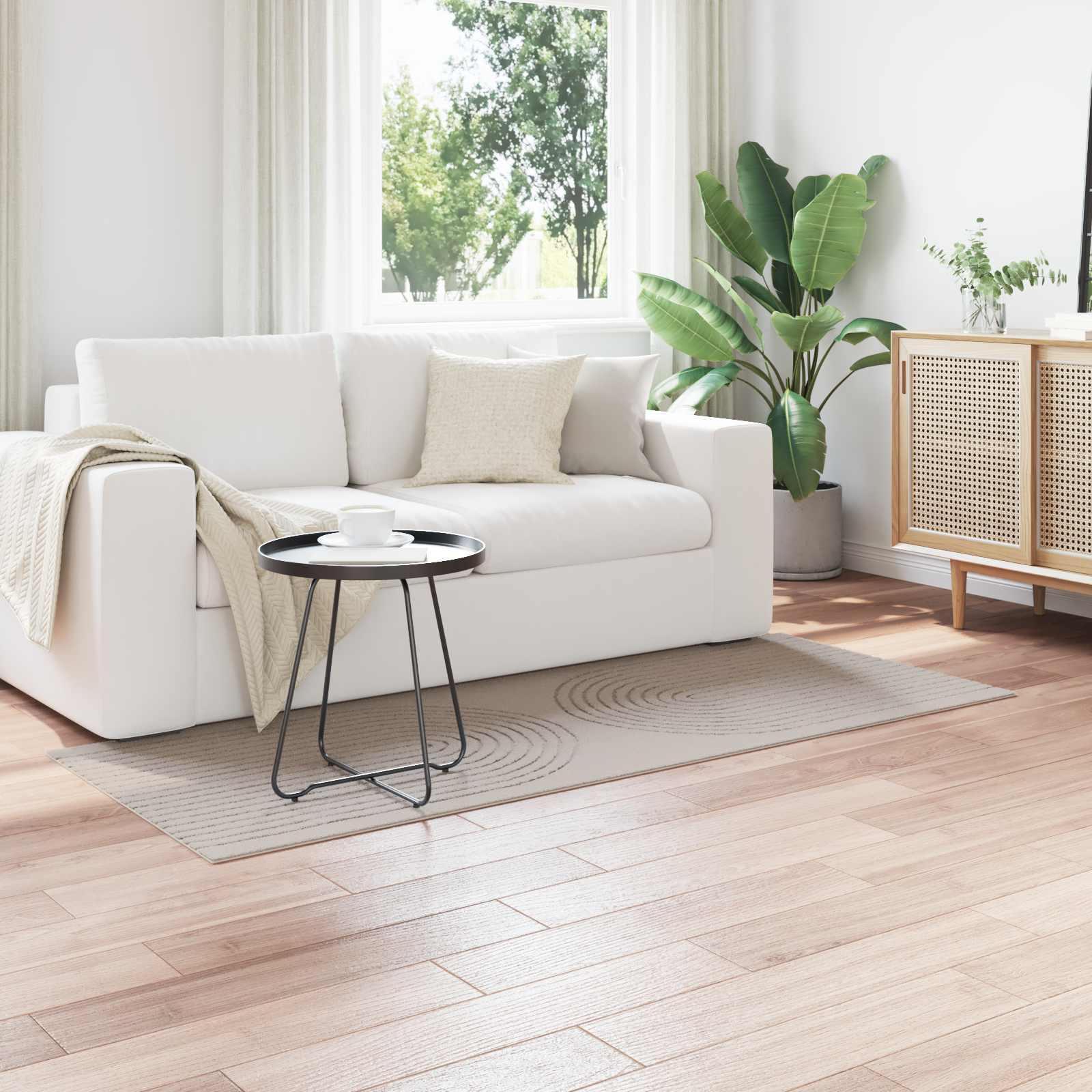 vidaXL Vloerkleden Rechthoekig Crème 150 x 80 cm