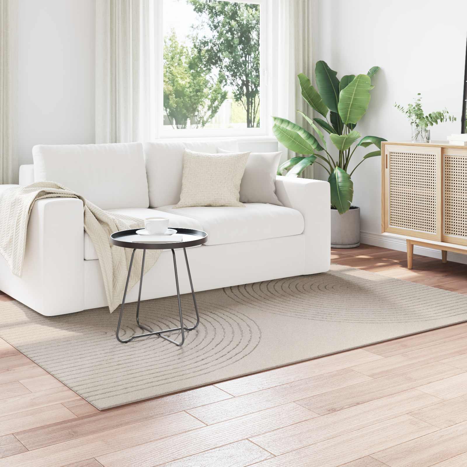 vidaXL Vloerkleden Rechthoekig Crème 150 x 80 cm