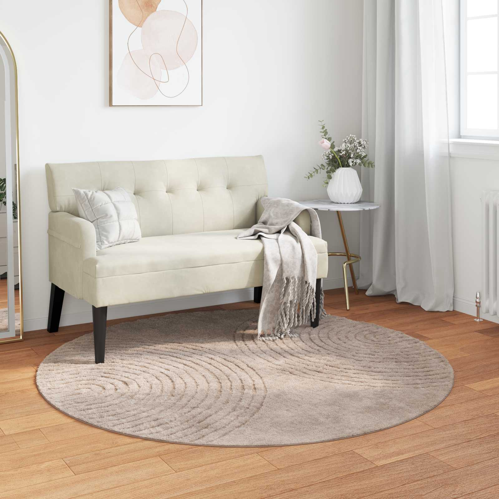 vidaXL Vloerkleden Rechthoekig Crème 150 x 80 cm