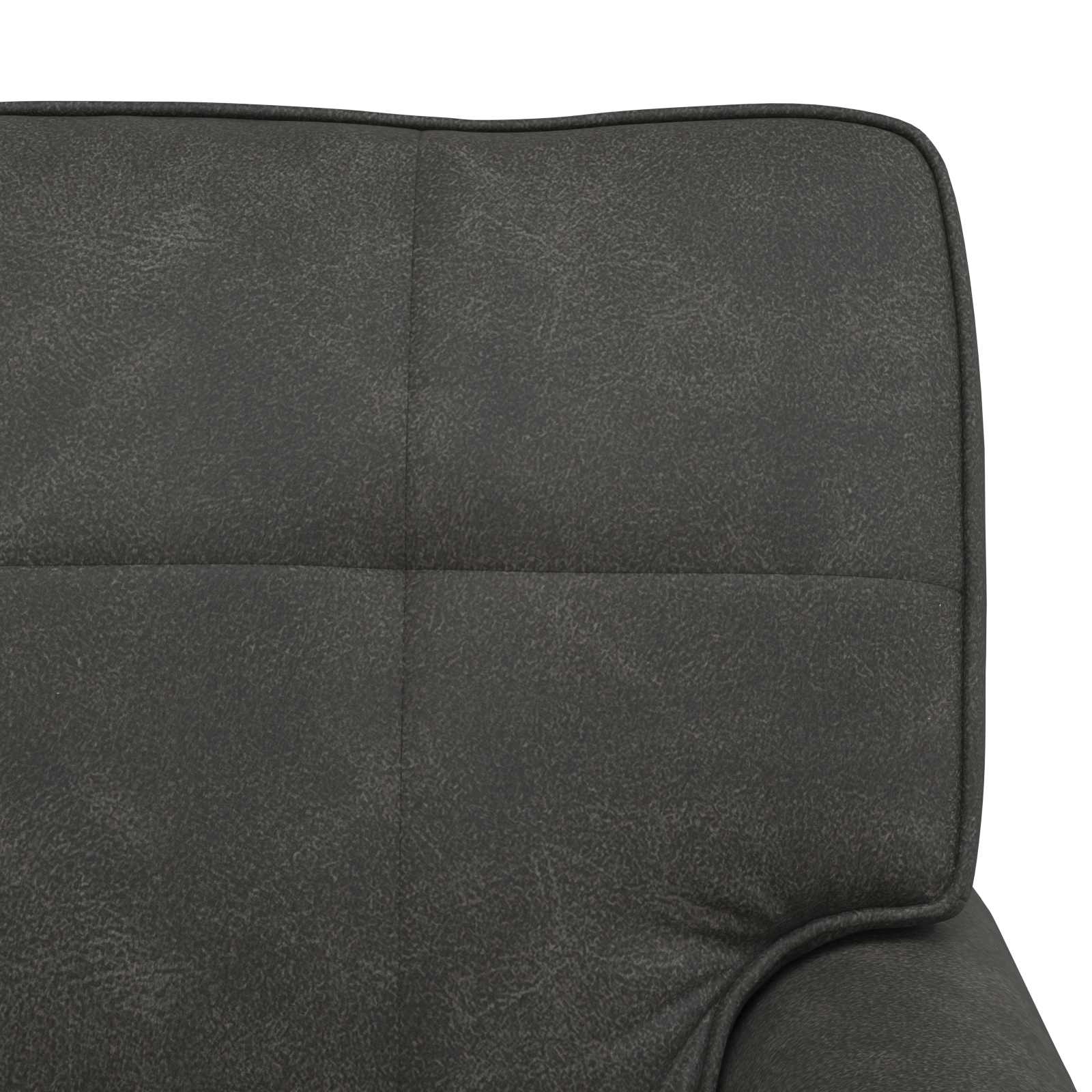 vidaXL Chaise Lounge met kussen Zwart 91 x 157 x 91 cm Antiek PU