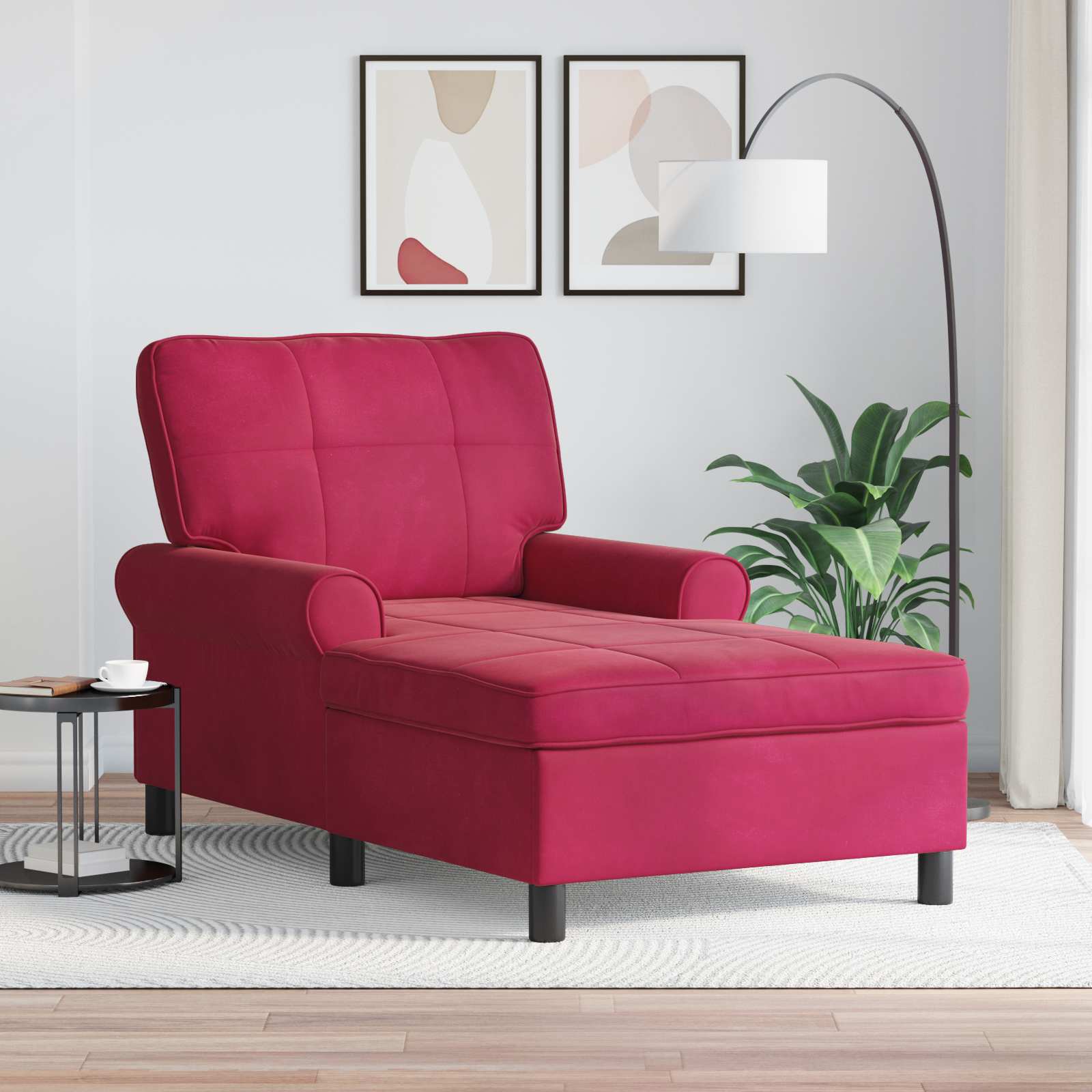 vidaXL Chaise Lounge met kussen Blauw 91 x 157 x 91 cm Fluweel