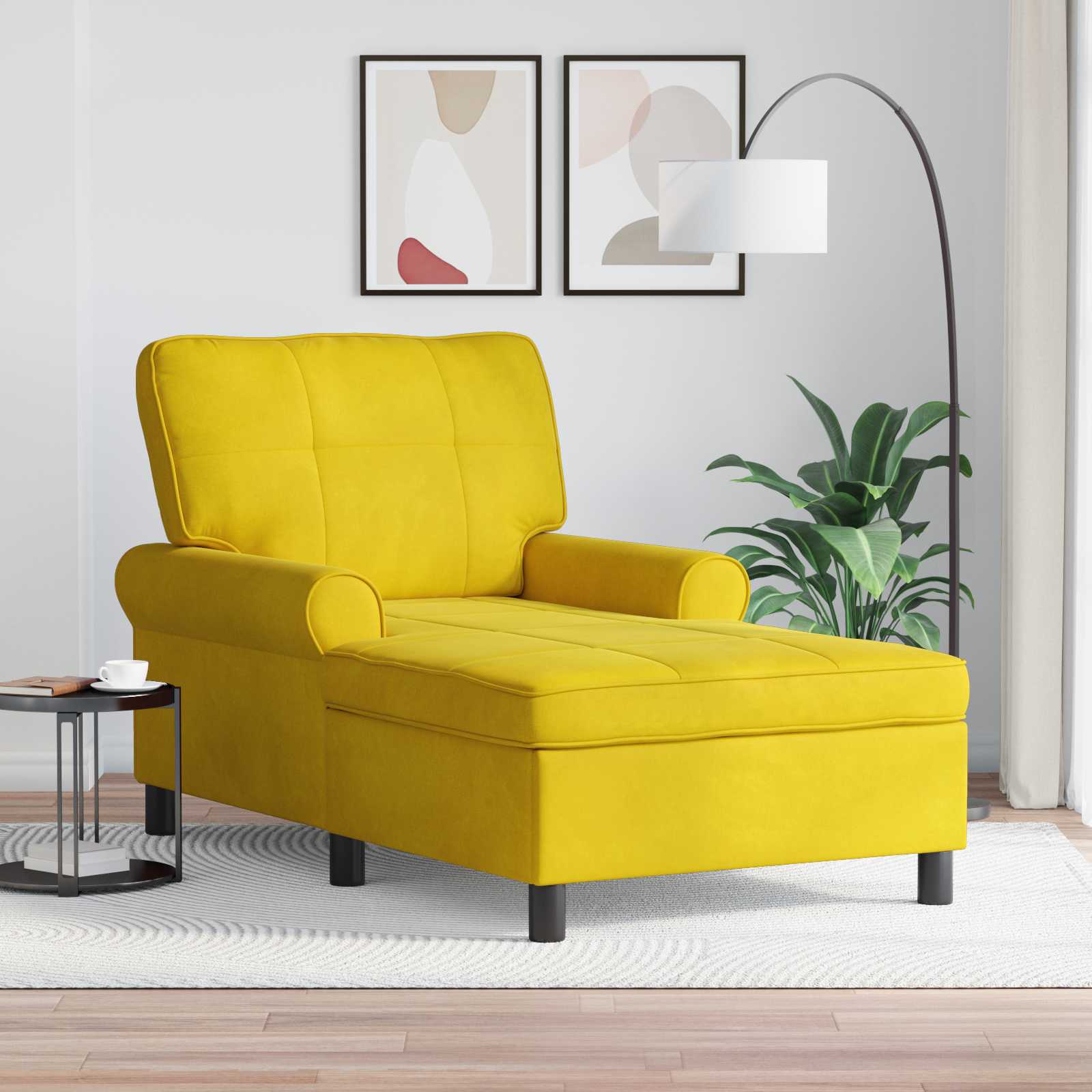 vidaXL Chaise Lounge met kussen Blauw 91 x 157 x 91 cm Fluweel