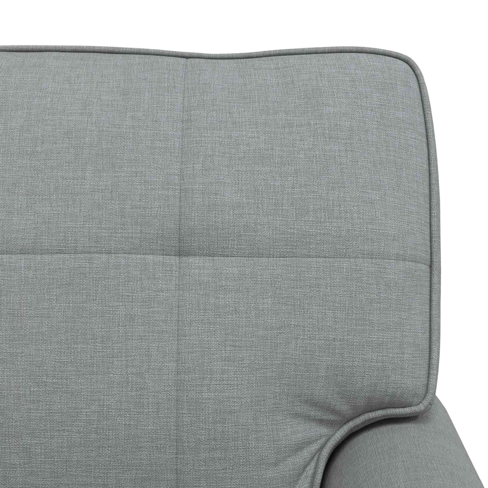 vidaXL Chaise Lounge met kussen Lichtgrijs 91 x 157 x 91 cm Stof