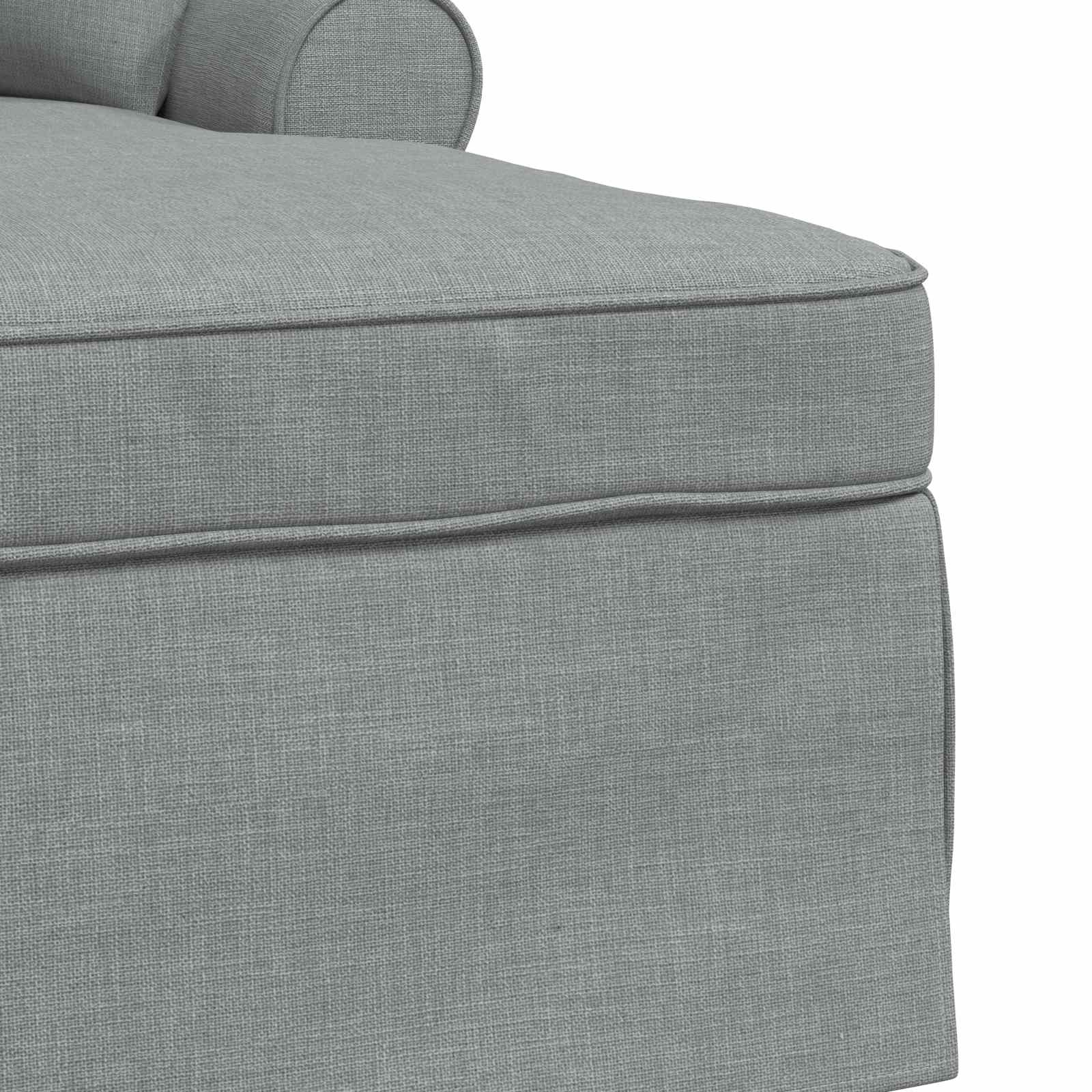 vidaXL Chaise Lounge met Rok Lichtgrijs 91 x 157 x 91 cm Stof