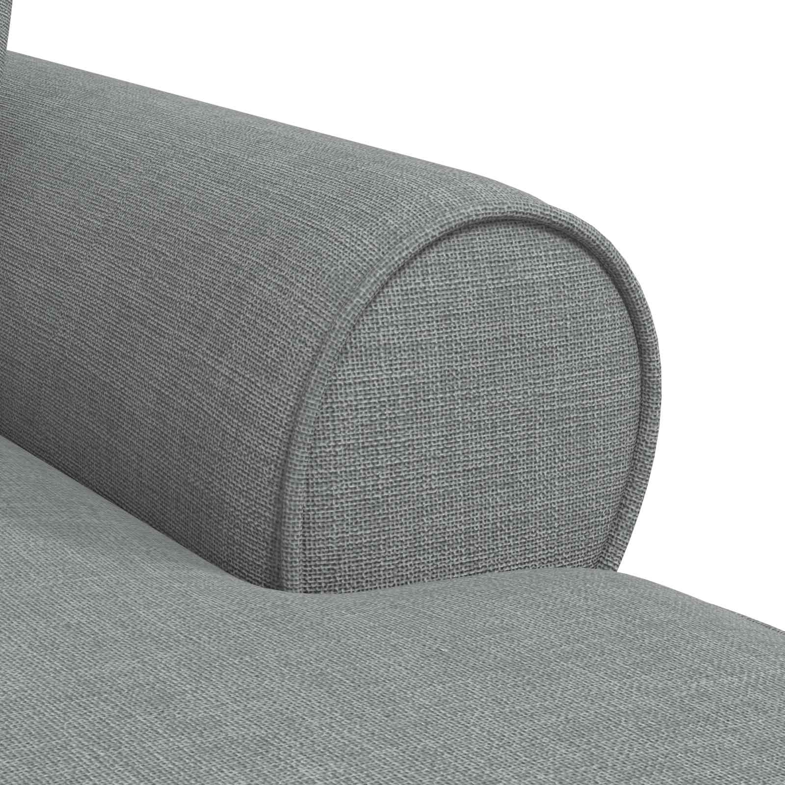 vidaXL Chaise Lounge met Rok Lichtgrijs 91 x 157 x 91 cm Stof