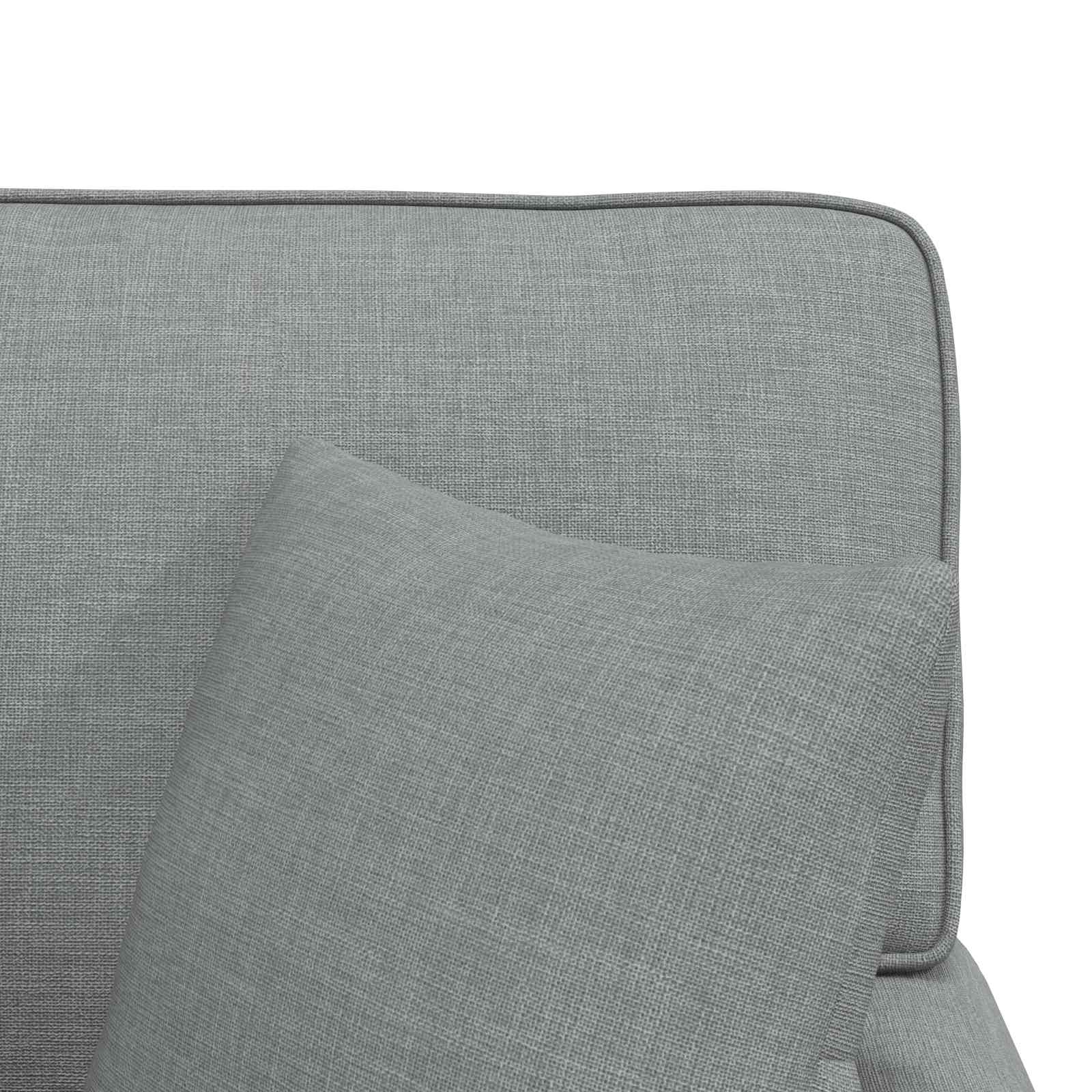 vidaXL Chaise Lounge met Rok Lichtgrijs 91 x 157 x 91 cm Stof