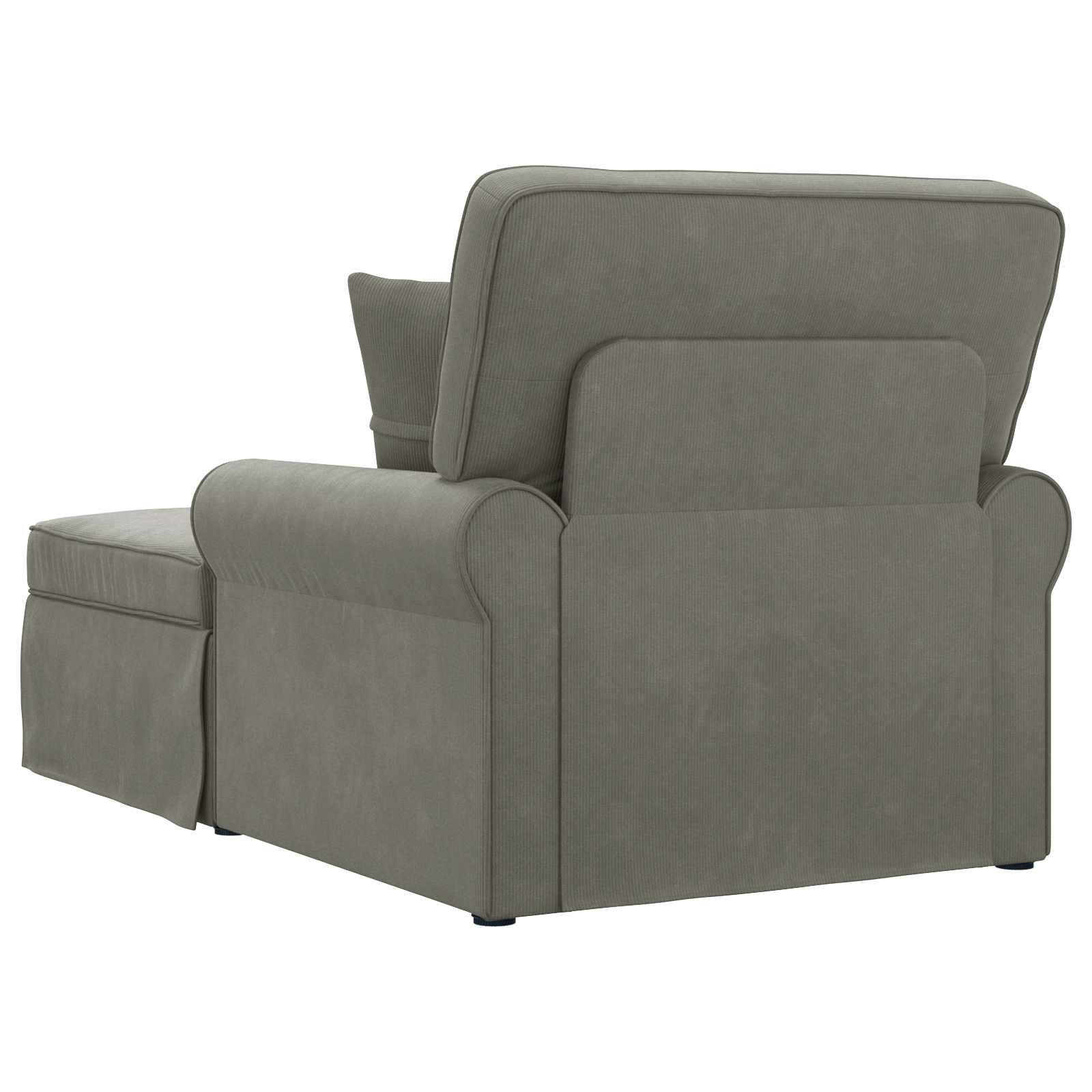 vidaXL Chaise Lounge met Rok met kussen Lichtgrijs 91 x 157 x 91 cm