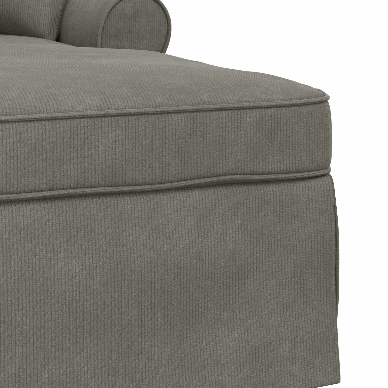 vidaXL Chaise Lounge met Rok met kussen Lichtgrijs 91 x 157 x 91 cm