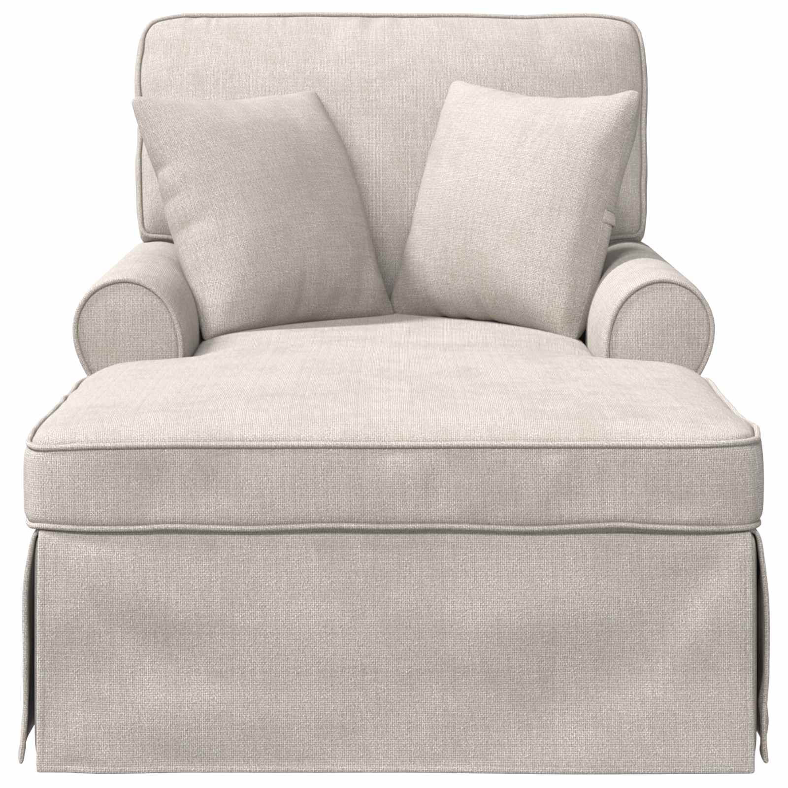 vidaXL Chaise Lounge met Rok Crèmekleurig 157 x 91 x 91 cm ARES