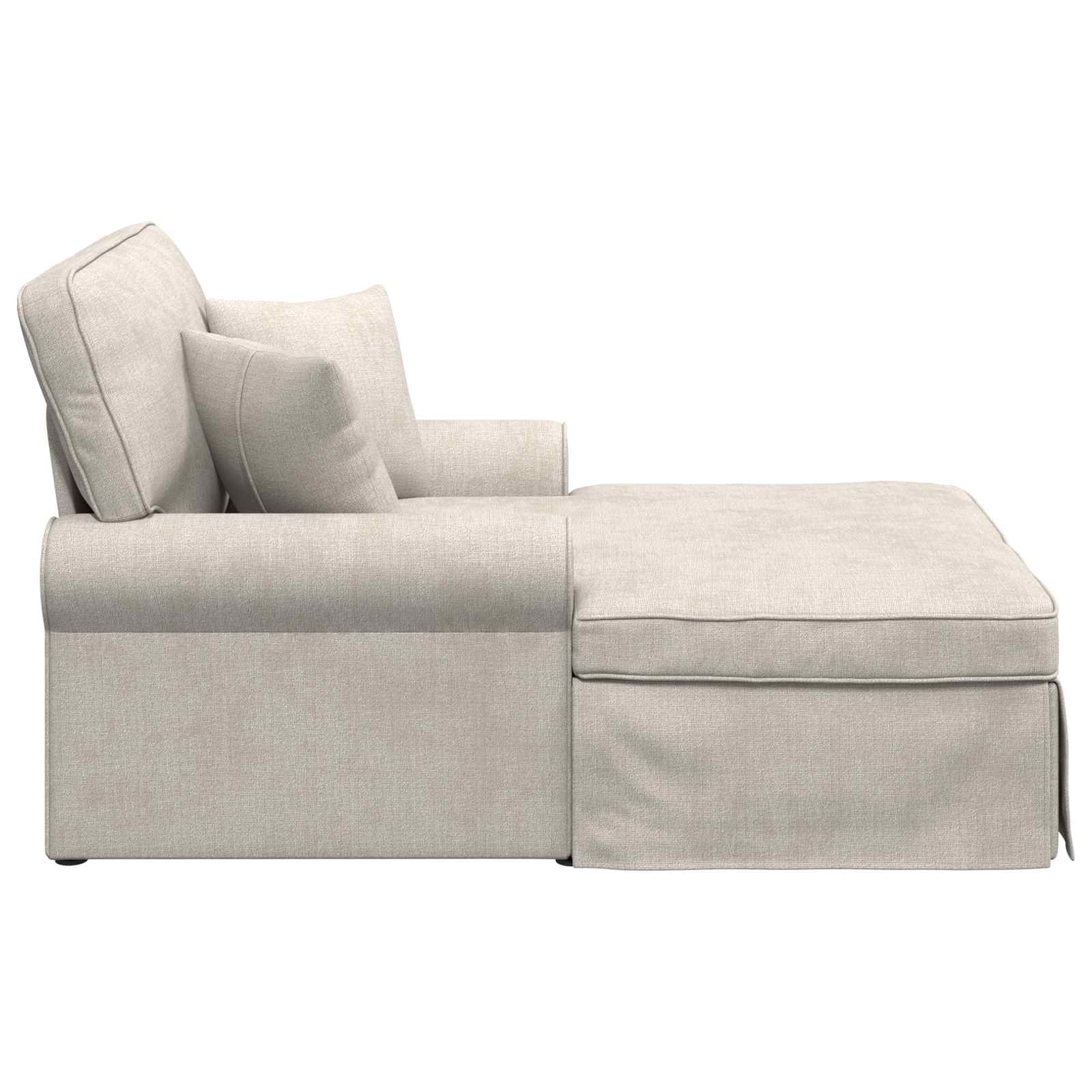 vidaXL Chaise Lounge met Rok Crèmekleurig 157 x 91 x 91 cm ARES